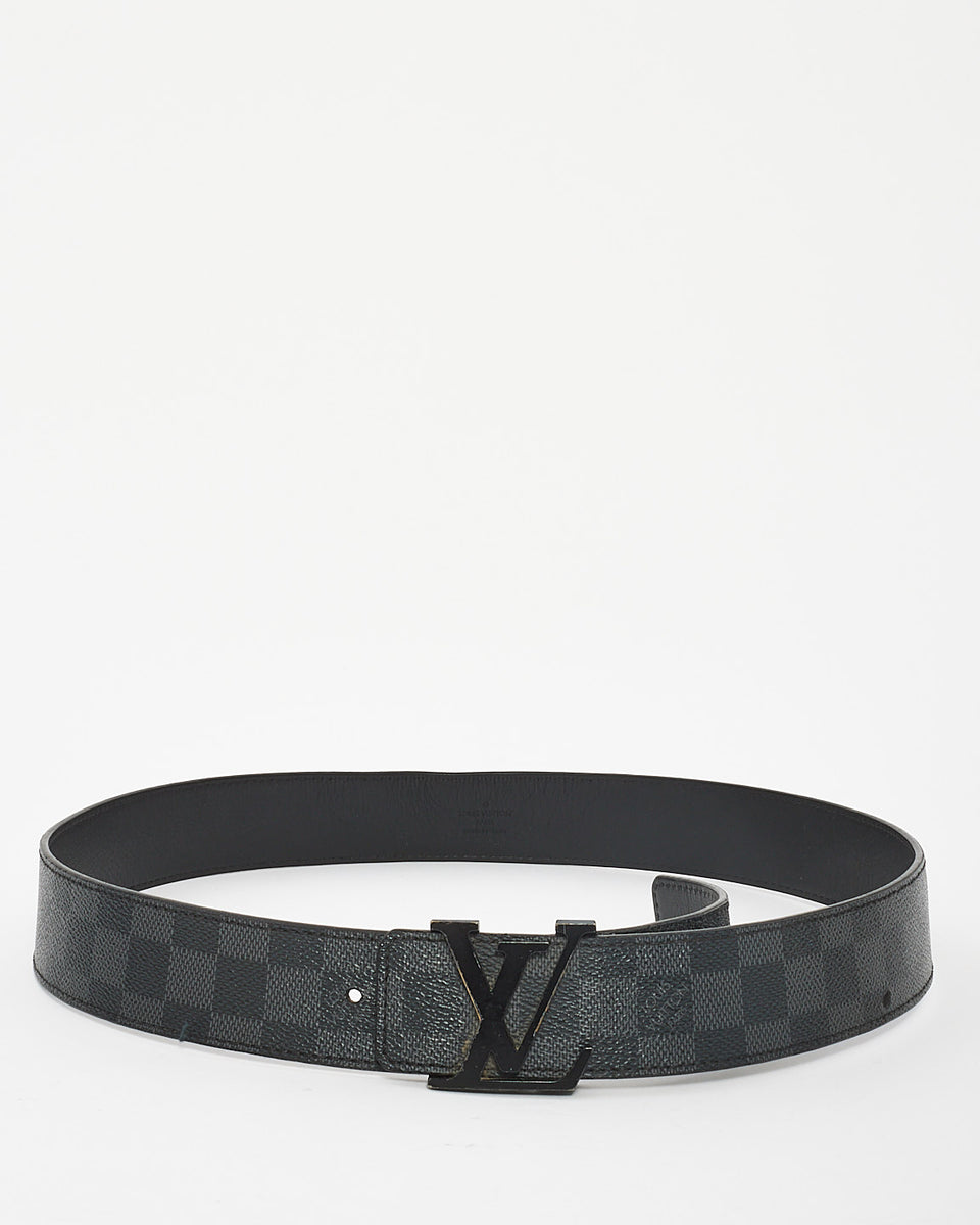 LV Initials 40 MM Matte Black Belt