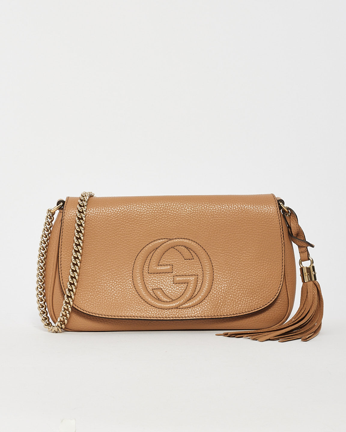 Gucci tan store leather crossbody