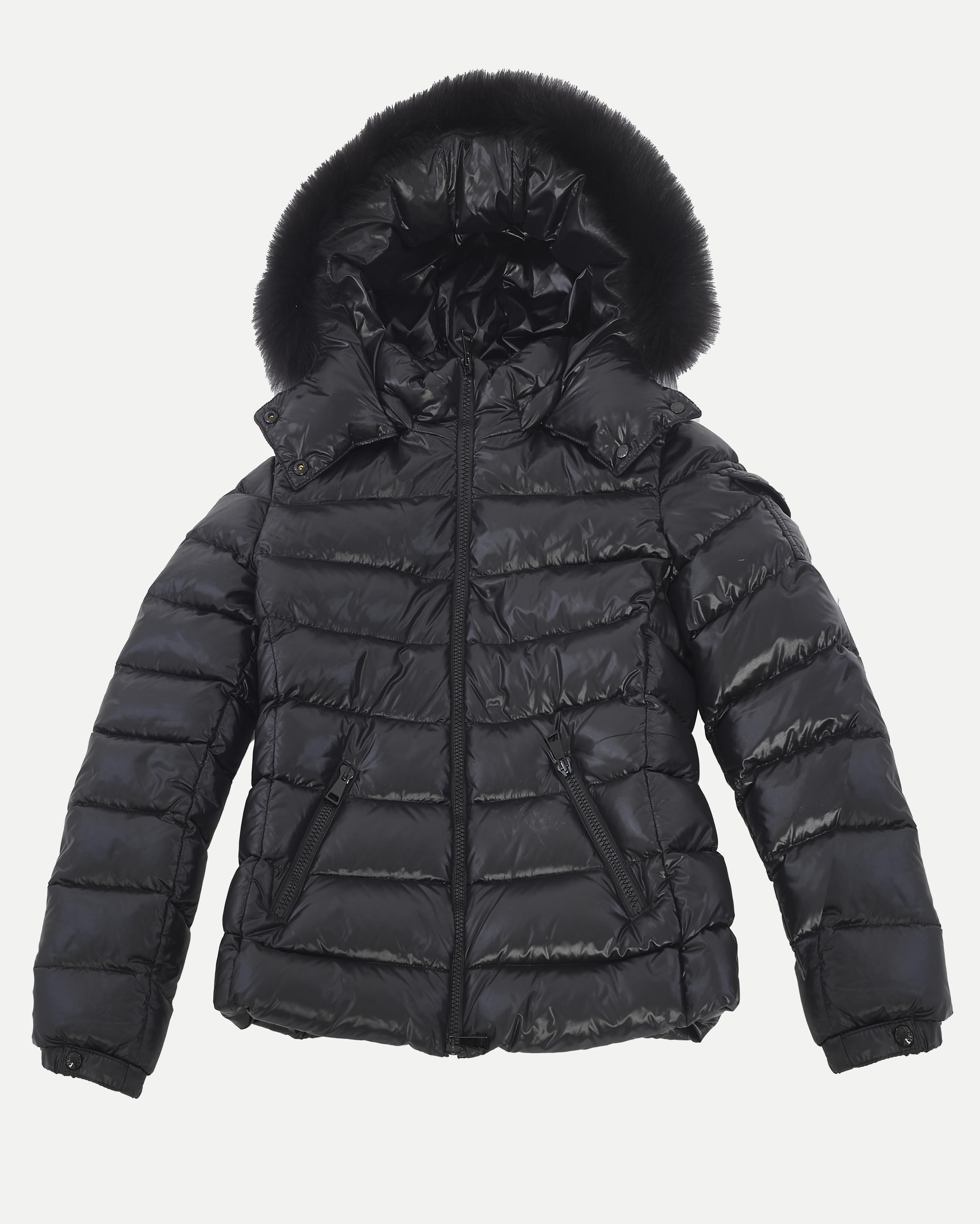 Moncler Black Fur Trim Hooded Puffer Jacker - 00 – Retyche