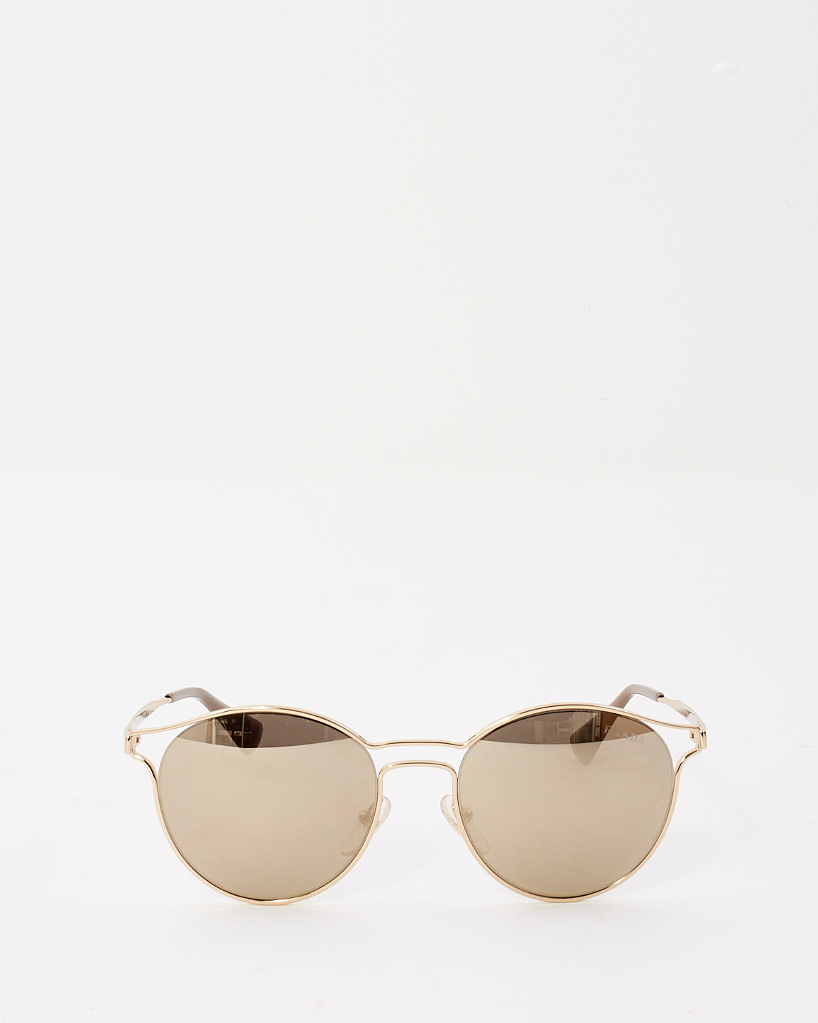 Prada round mirrored store sunglasses