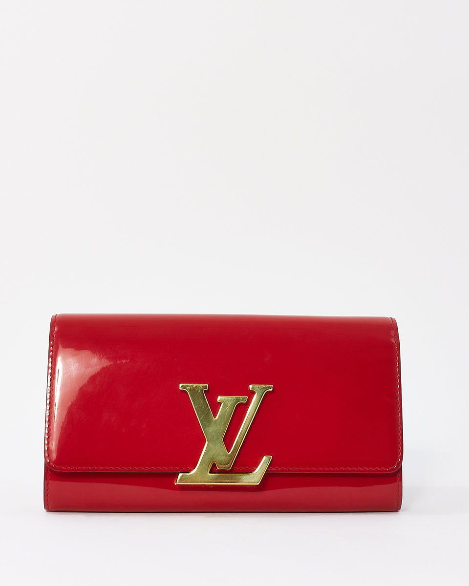 Louis Vuitton - Authenticated Crown Frame Clutch Bag - Patent Leather Red Plain for Women, Very Good Condition