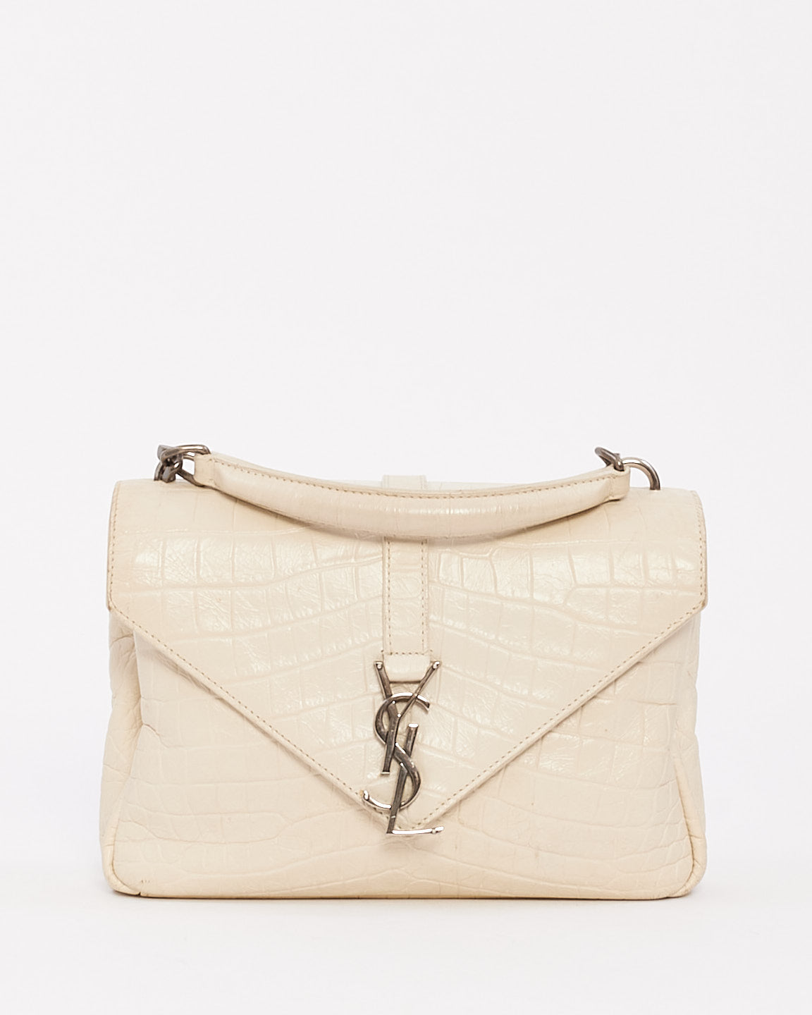 Ysl college 2025 bag white