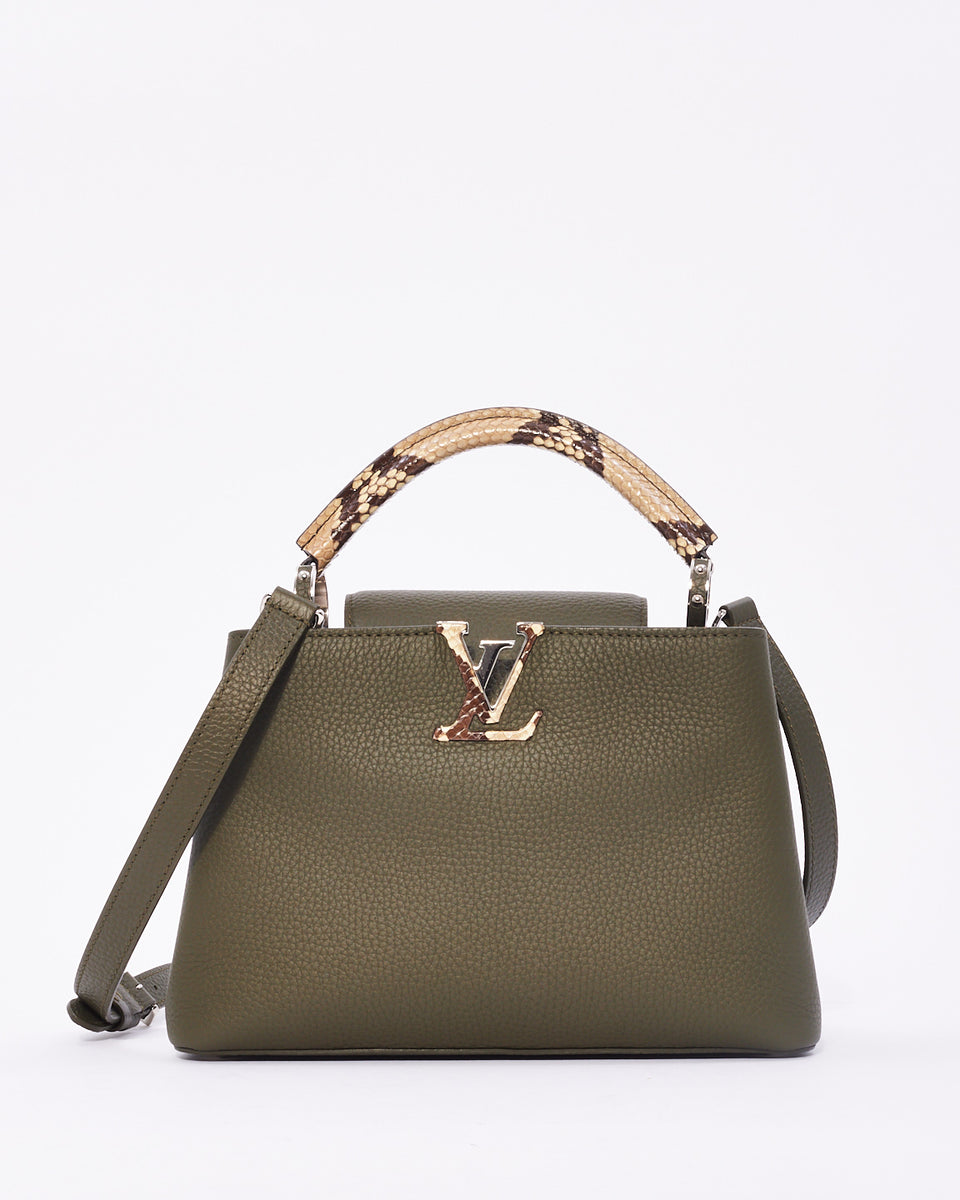Louis Vuitton, Capucines in green python at 1stDibs