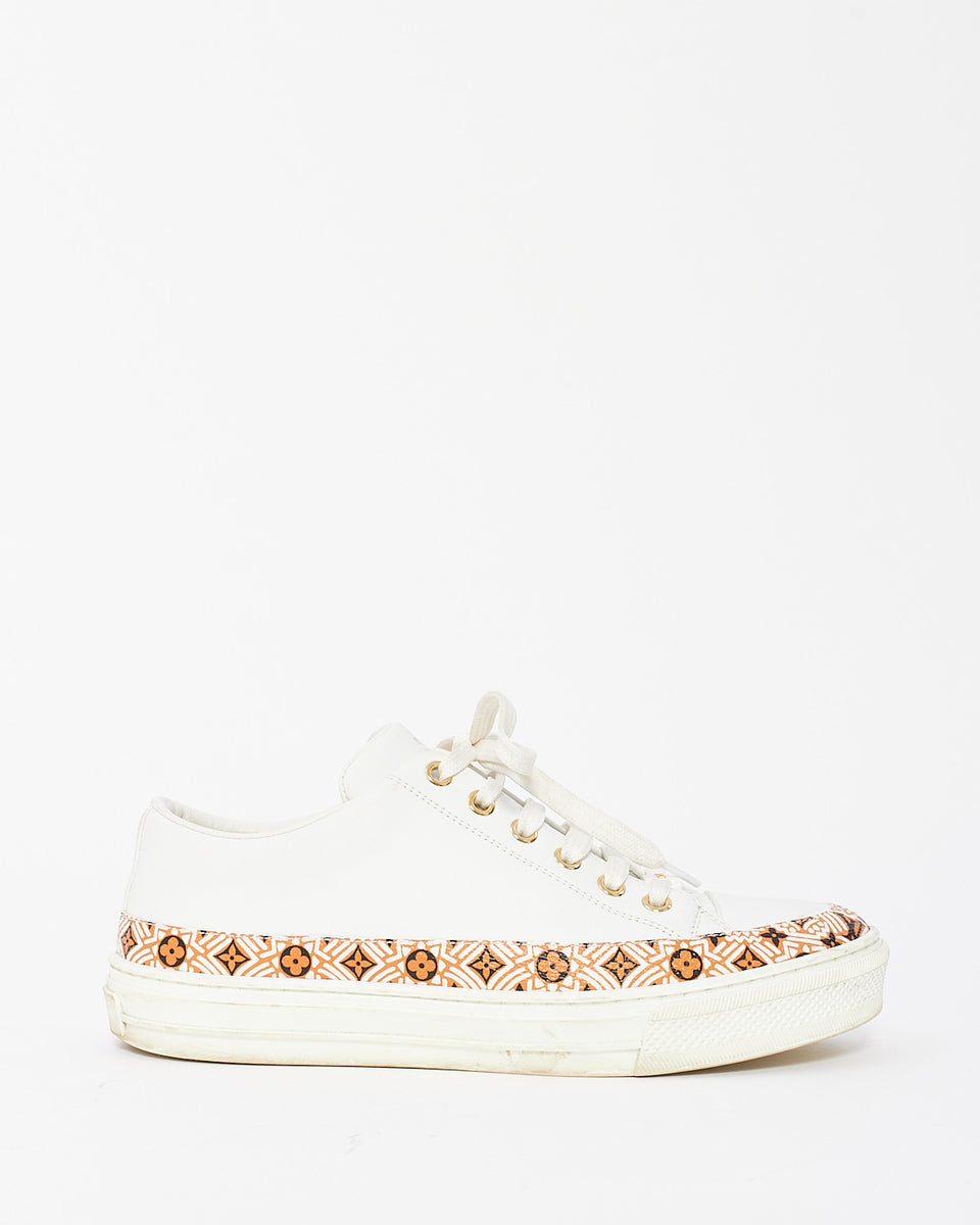 Louis Vuitton White Leather And Coated Canvas Stellar Low Top Sneakers Size  36.5 Louis Vuitton | The Luxury Closet