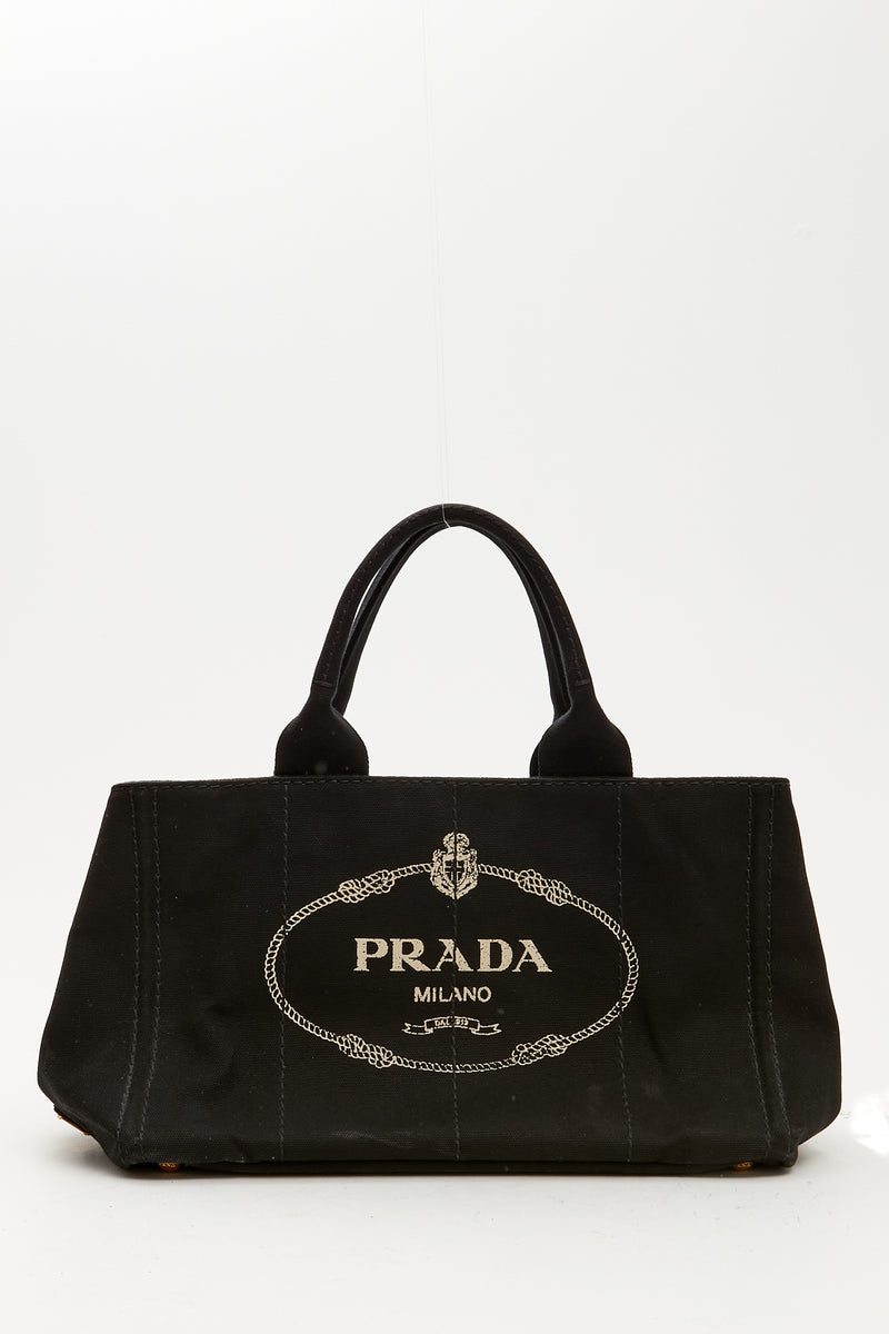 Prada canapa canvas on sale tote