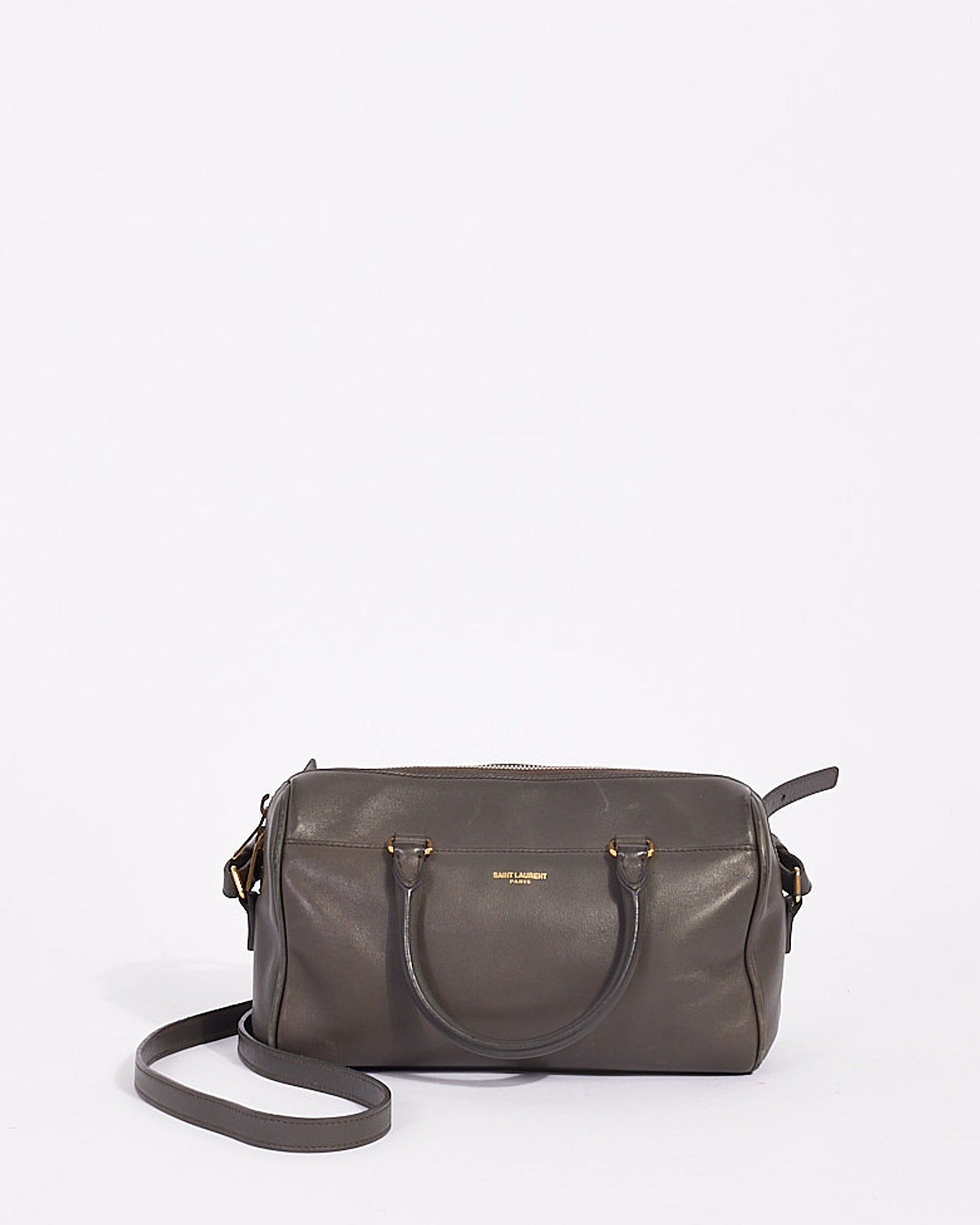 Saint Laurent Grey Leather Classic Baby Duffle Bag RETYCHE