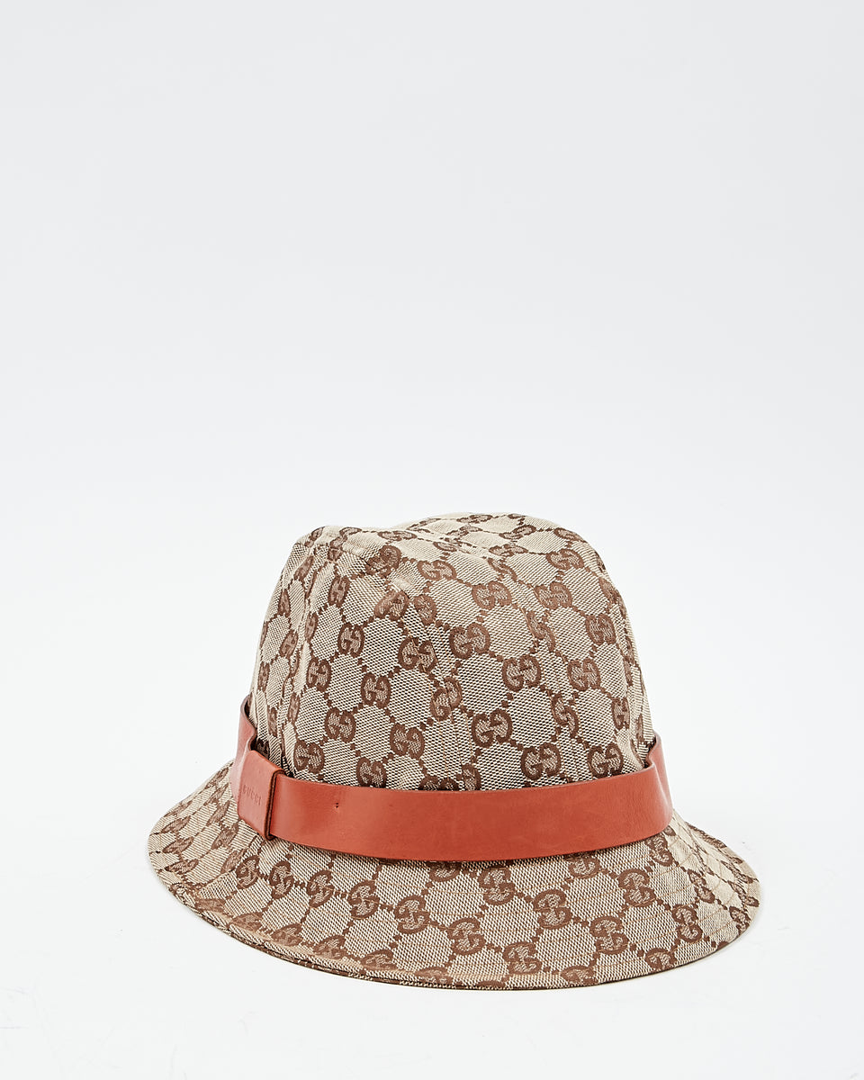 GG Supreme Canvas Bucket Hat in Brown - Gucci