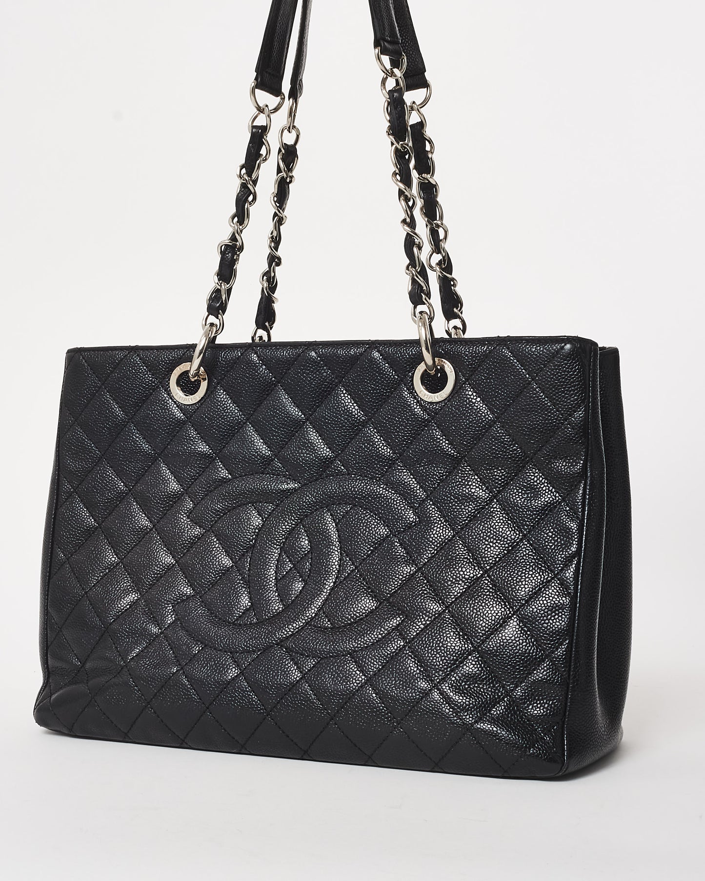 Chanel Black Caviar Leather GST Shopping Bag