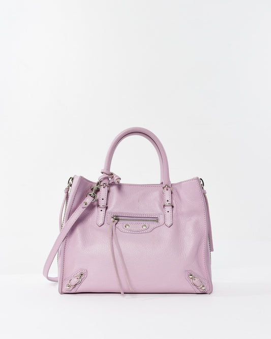 Balenciaga Lilac Leather Papier A4 Mini Tote