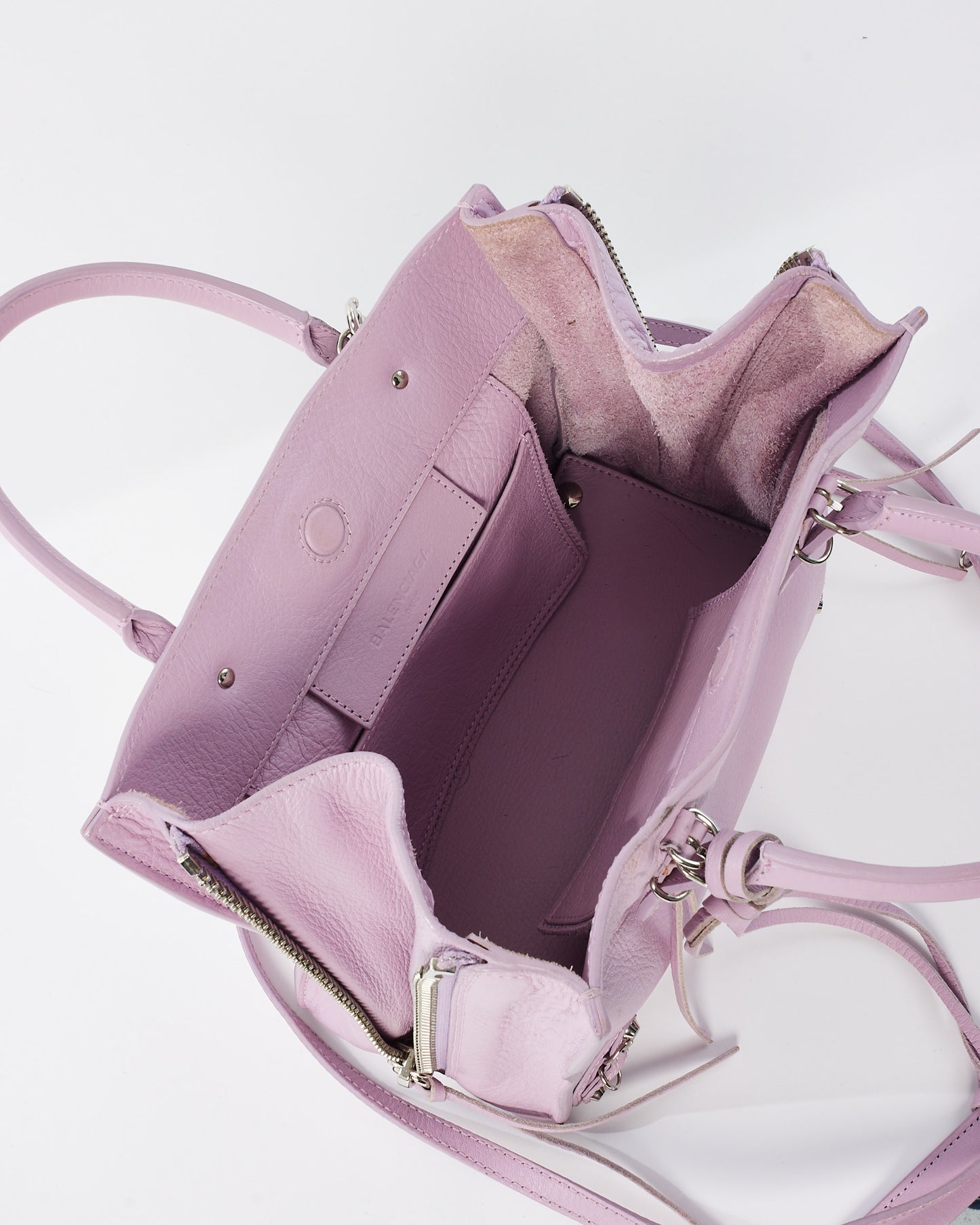 Balenciaga Lilac Leather Papier A4 Mini Tote