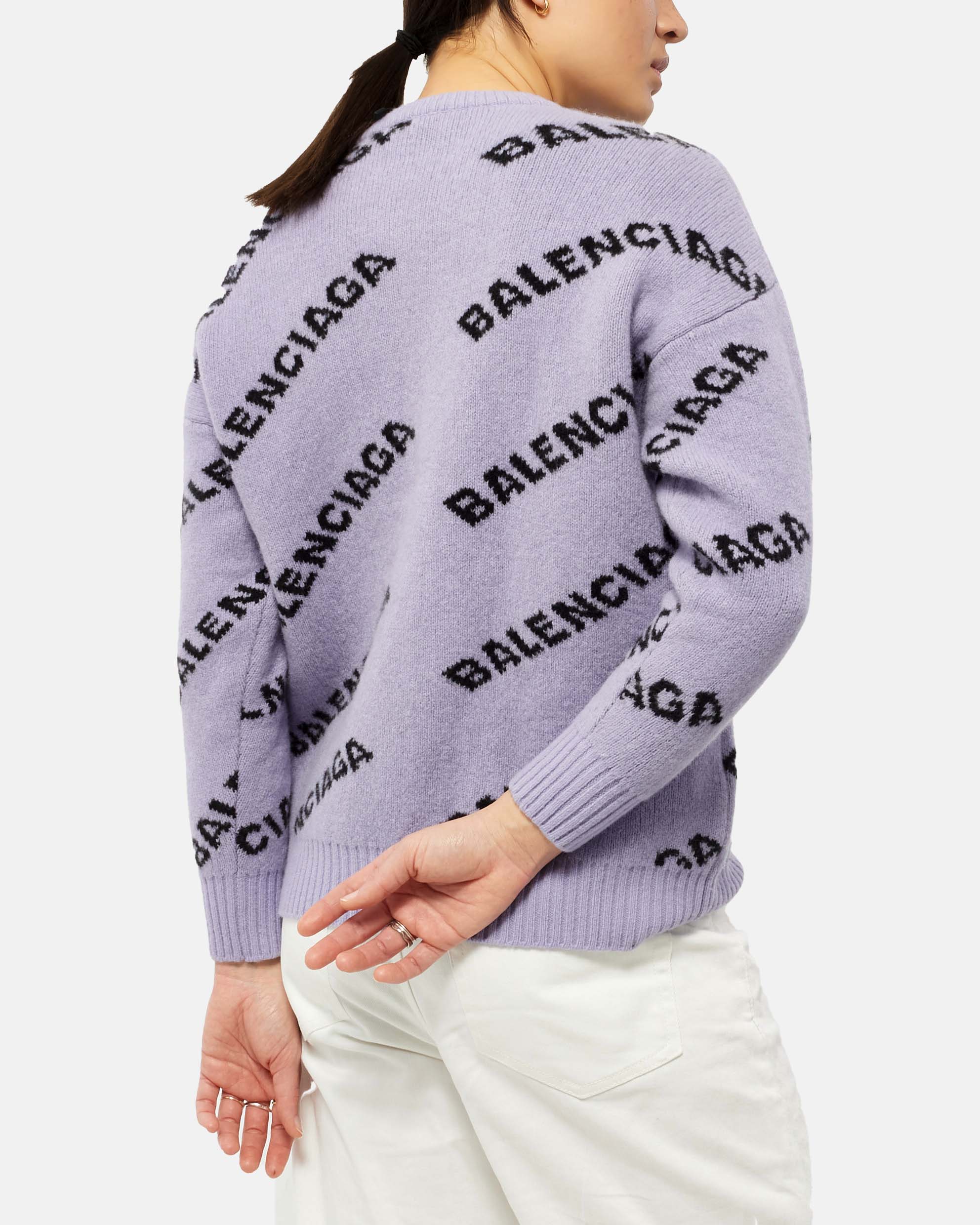 Purple 2024 balenciaga sweater