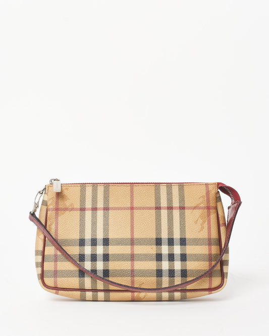 Burberry Haymarket Check Coated Canvas Pochette D'Accessoires