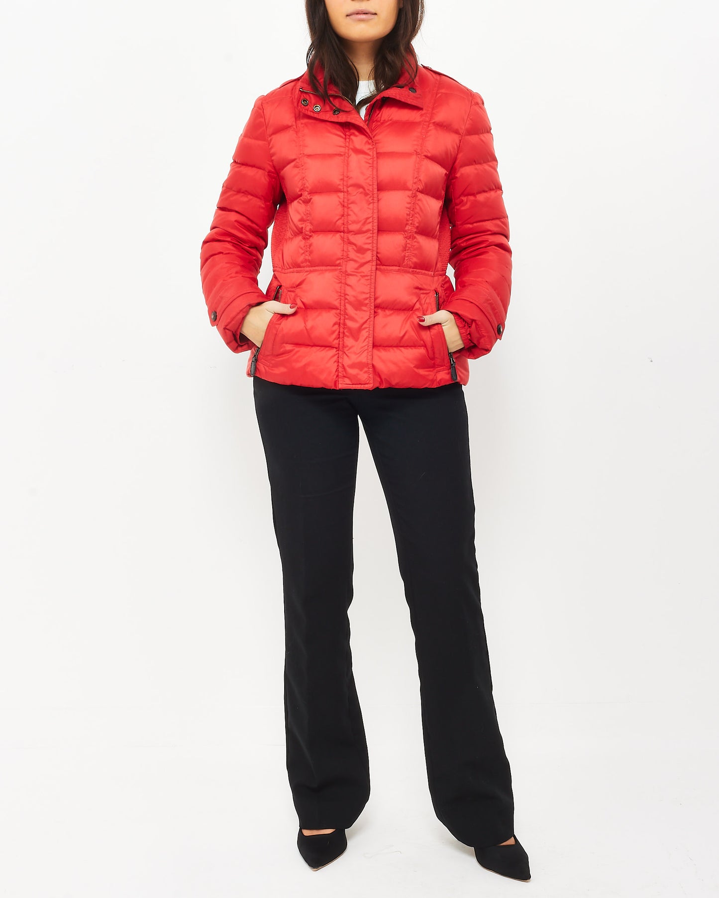 Burberry Red Puffer Jacket - XS