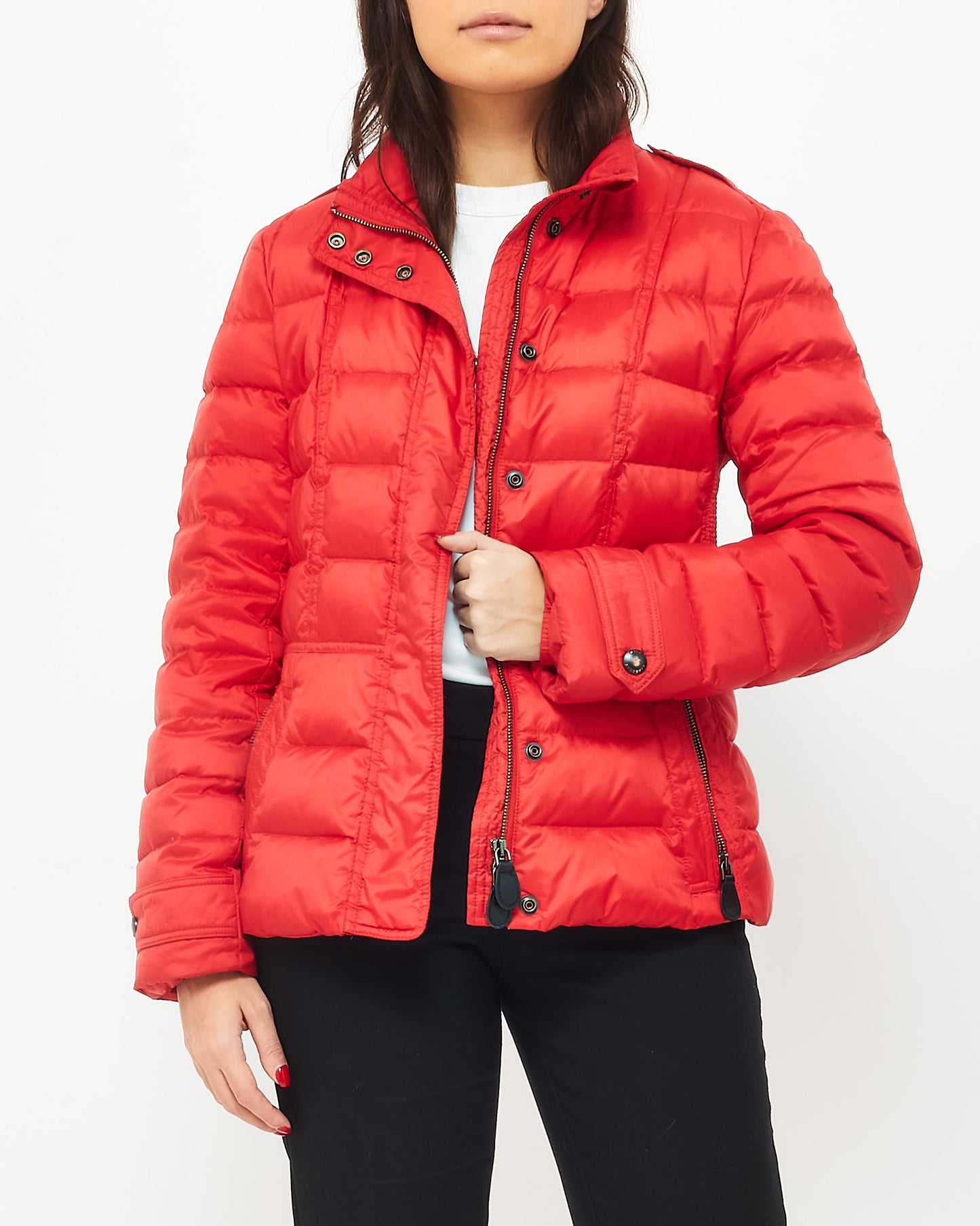 Burberry Red Puffer Jacket - XS