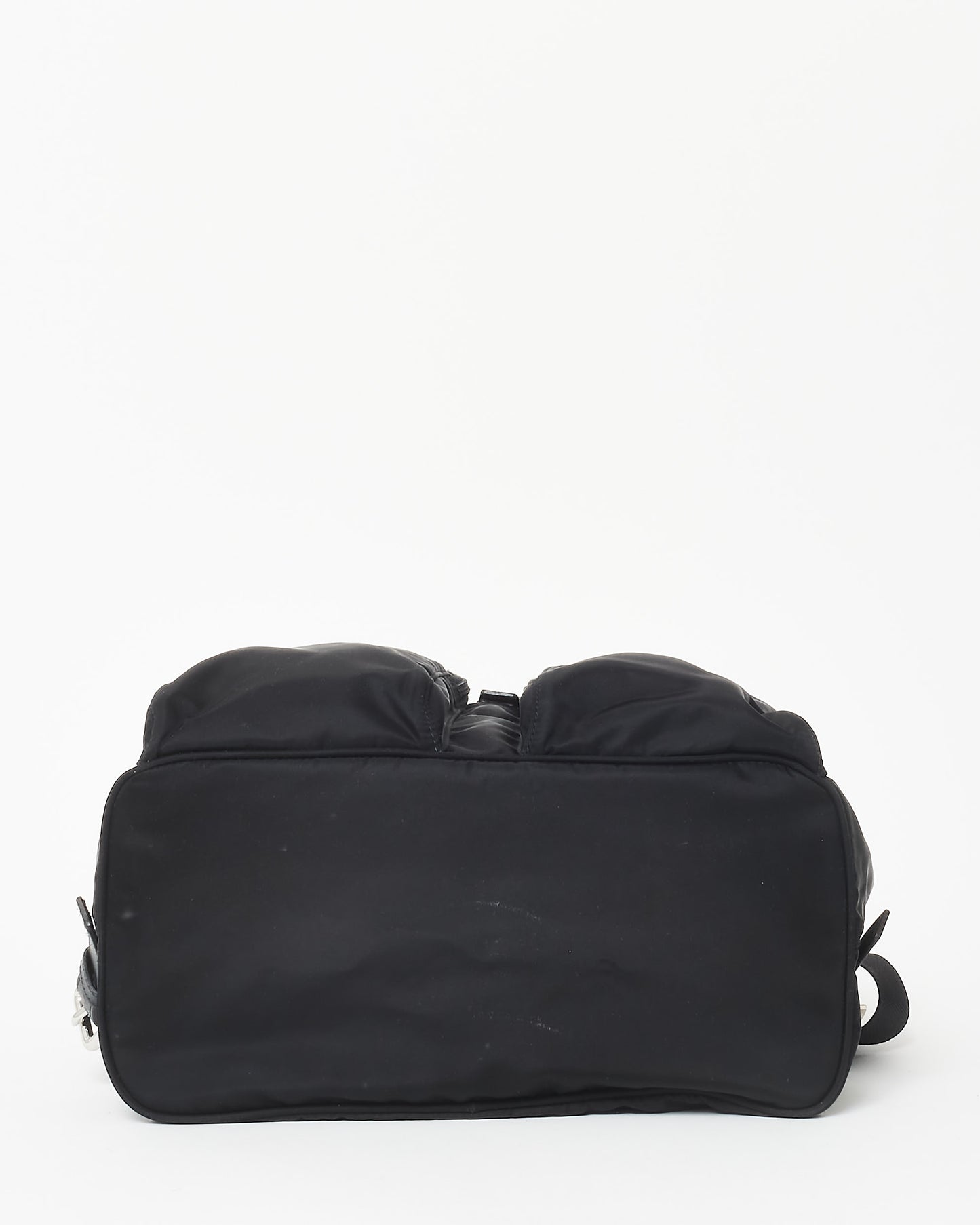 Chanel Black Shimmer Nylon Pocket Logo Duffle Bag