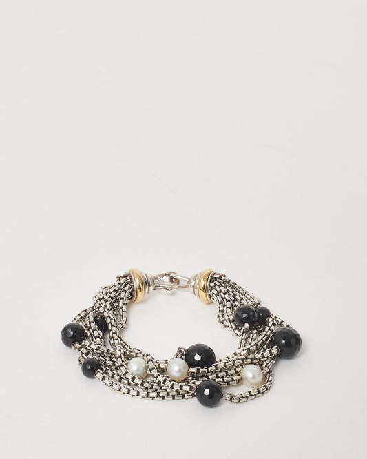 David Yurman Pearl & Onyx Multistrand Bracelet