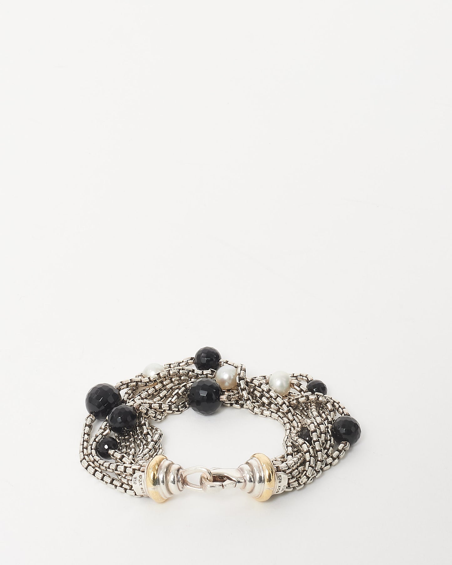 David Yurman Pearl & Onyx Multistrand Bracelet