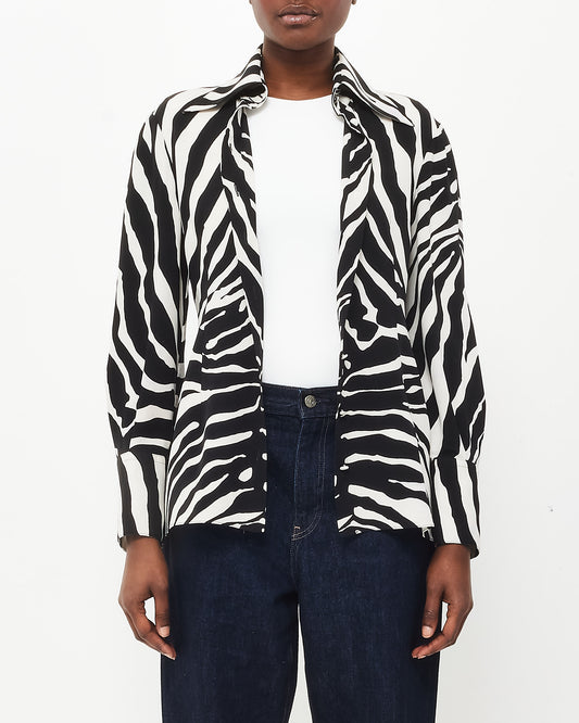 Dolce & Gabbana Zebra Print Silk Blouse - 42