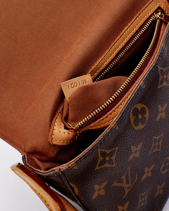 LOUIS VUITTON Monogram Canvas Looping PM Satchel Bag E4117