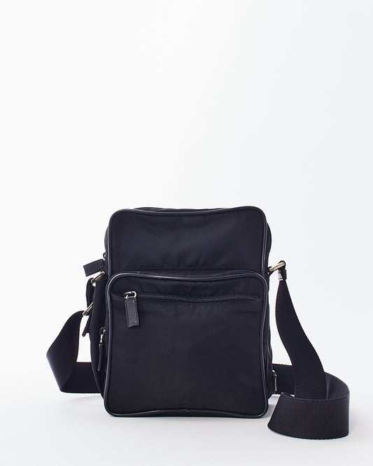 Prada Black Nylon Tessuto Pocket Crossbody Bag