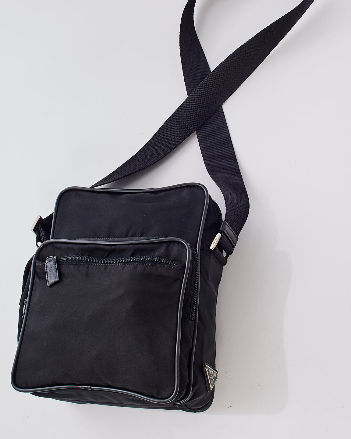 Prada Black Nylon Tessuto Pocket Crossbody Bag