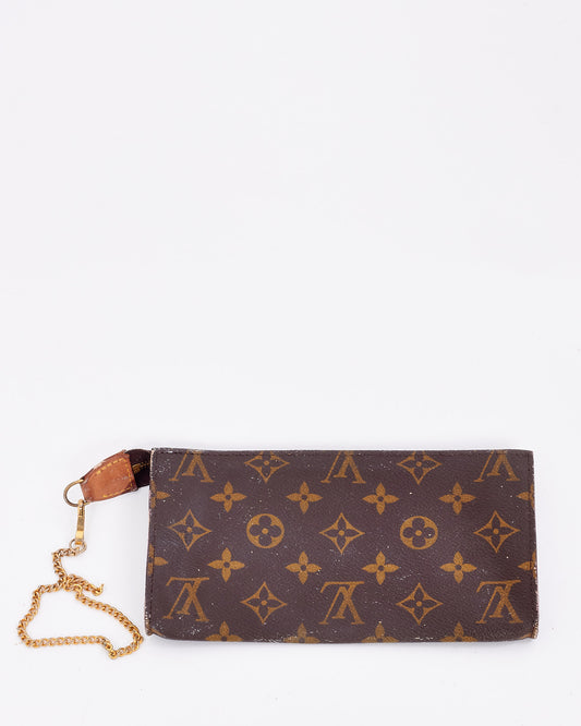 Louis Vuitton Monogram Canvas Zip Pouch with Chain