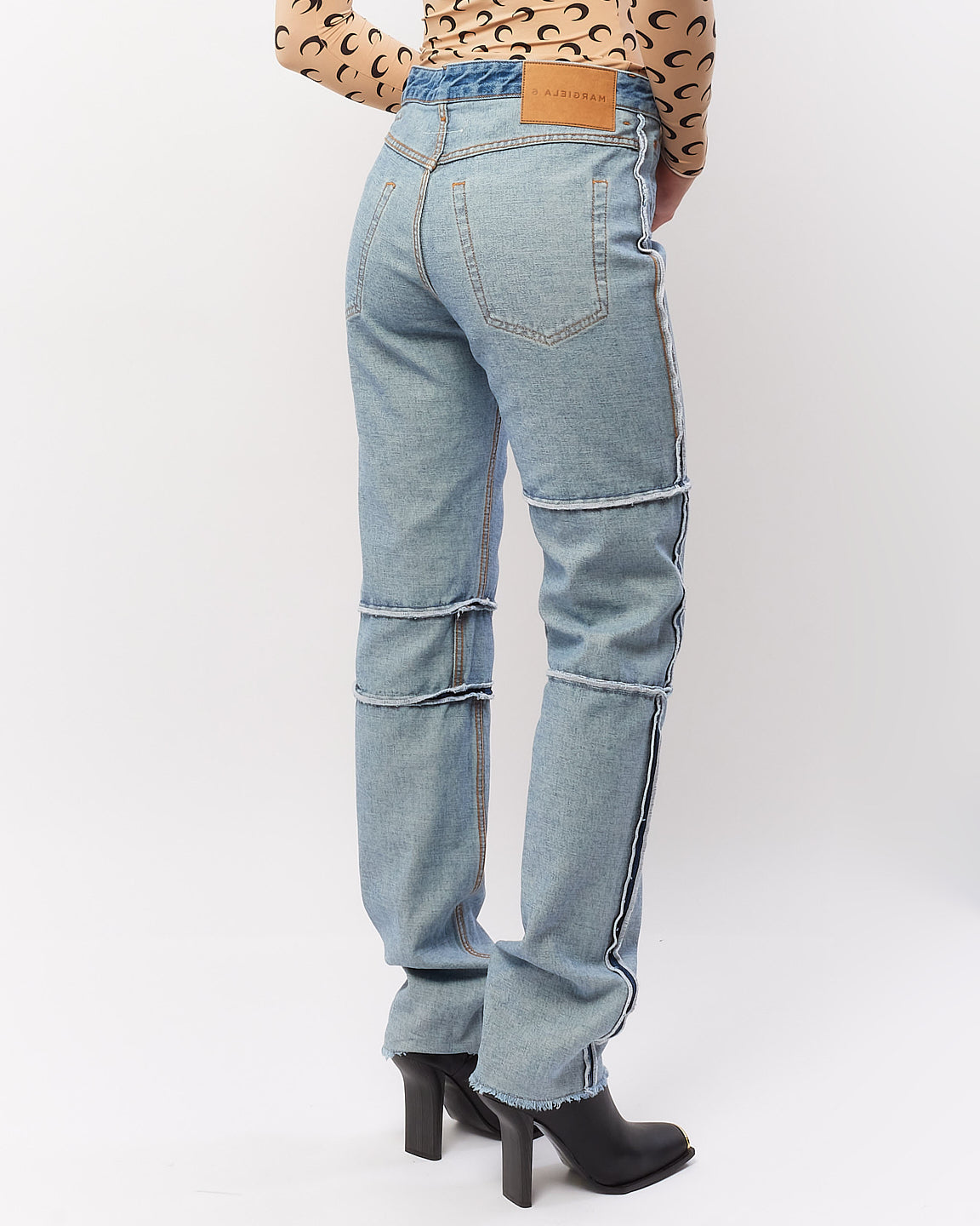 MM6 Maison Margiela Blue Denim Inside Out Stitch Jeans - 42 (M/L)