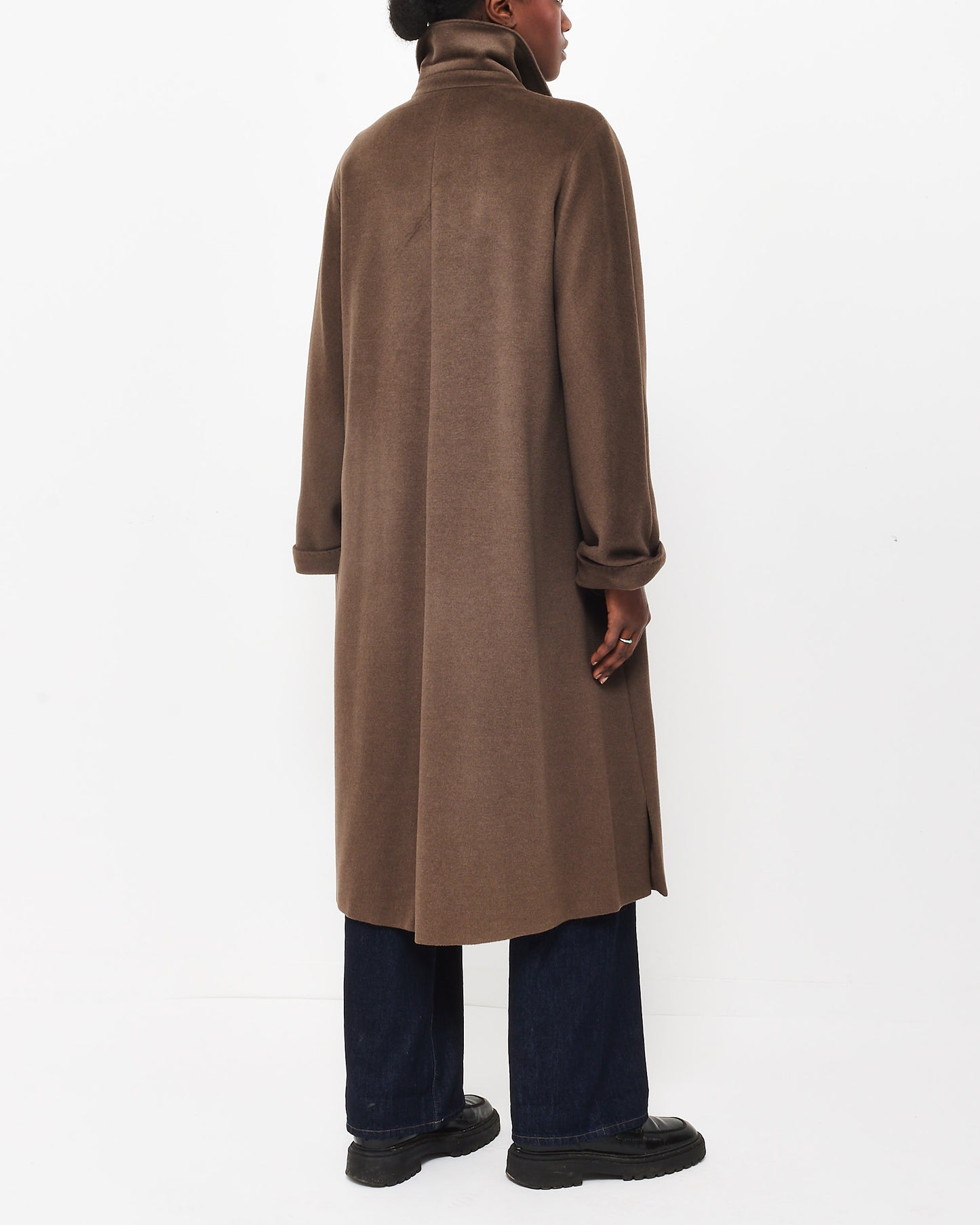 Max Mara Brown Wool Blend Coat - US 8