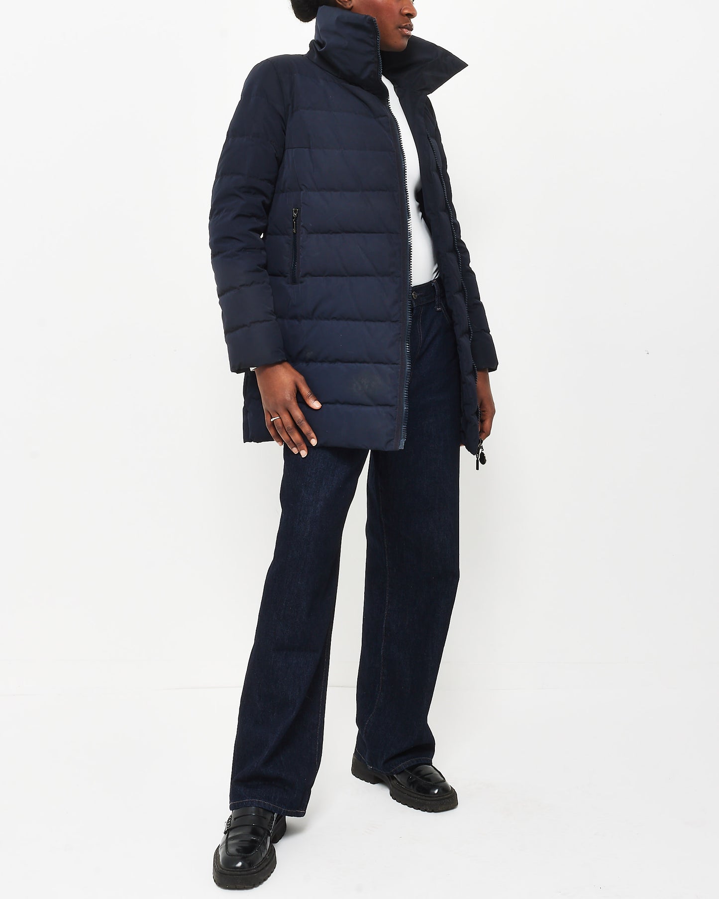 Moncler Navy Puffer Jacket - 0