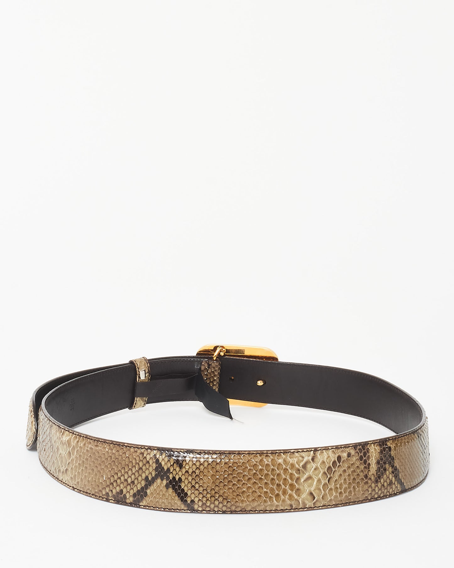 Prada Army Green Python & Embellished Belt - 20