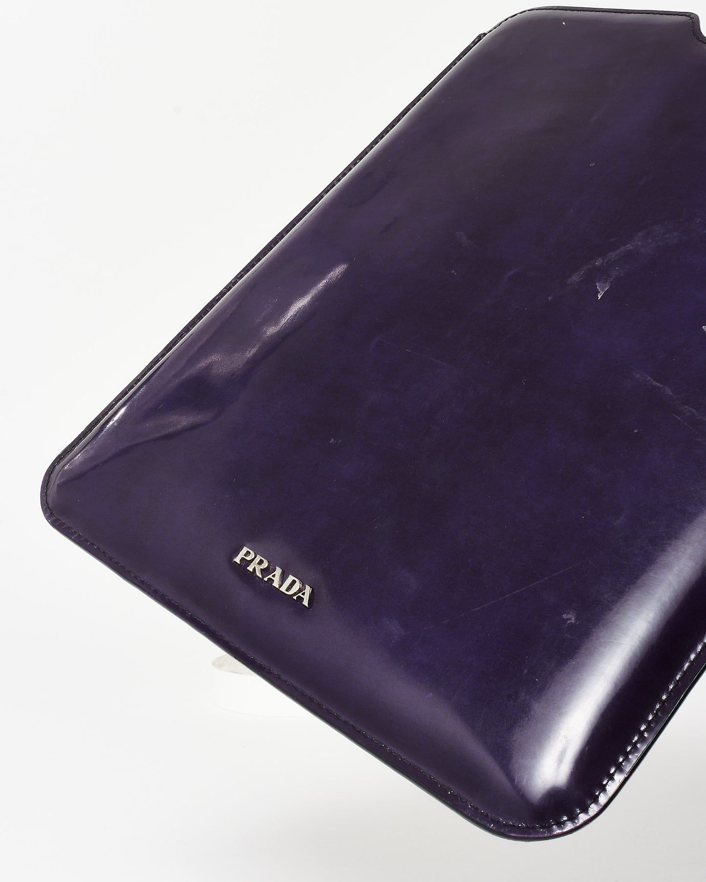 Prada Purple Patent Leather & Floral iPad Sleeve