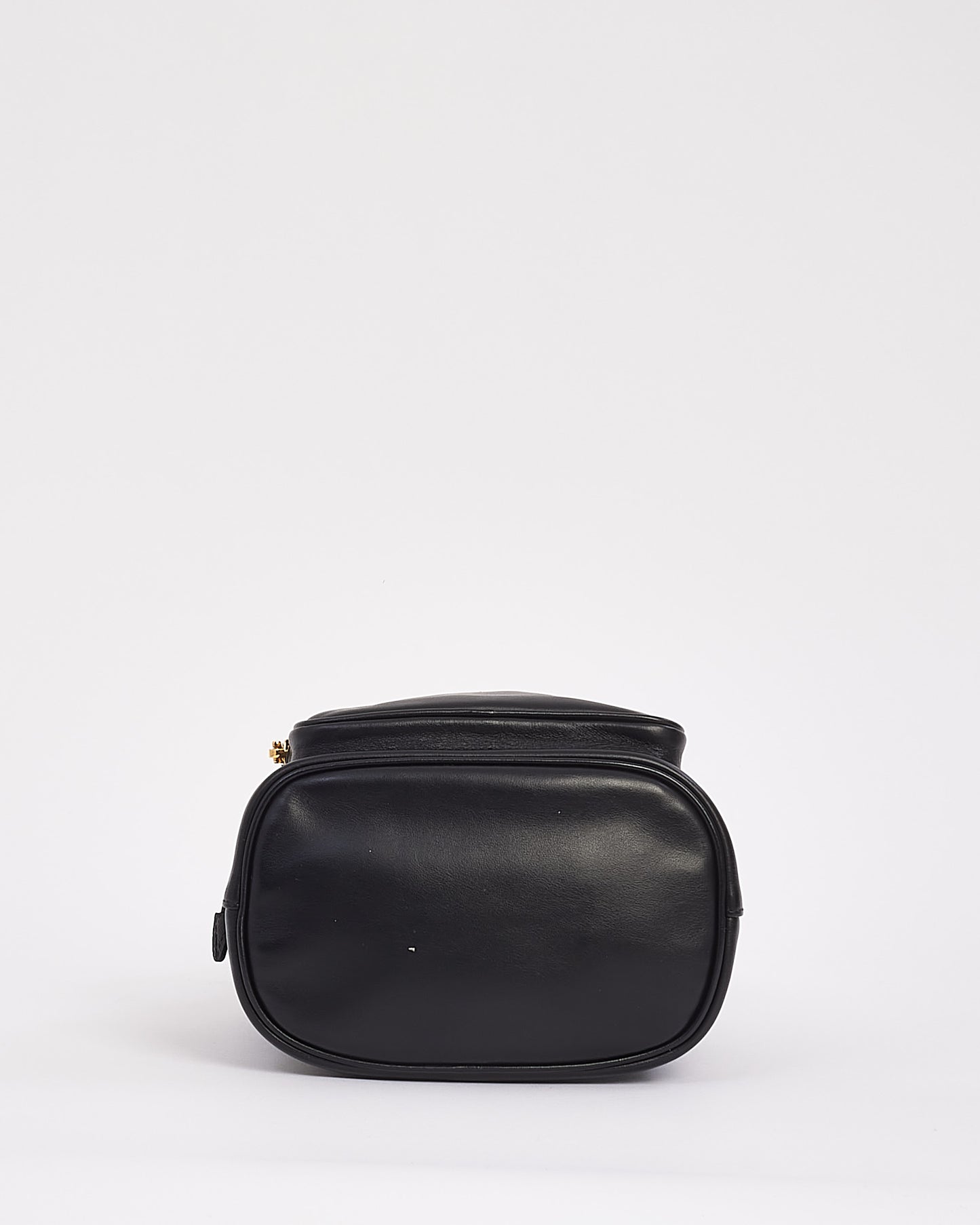 Prada Black Leather Duet Bucket Crossbody Bag