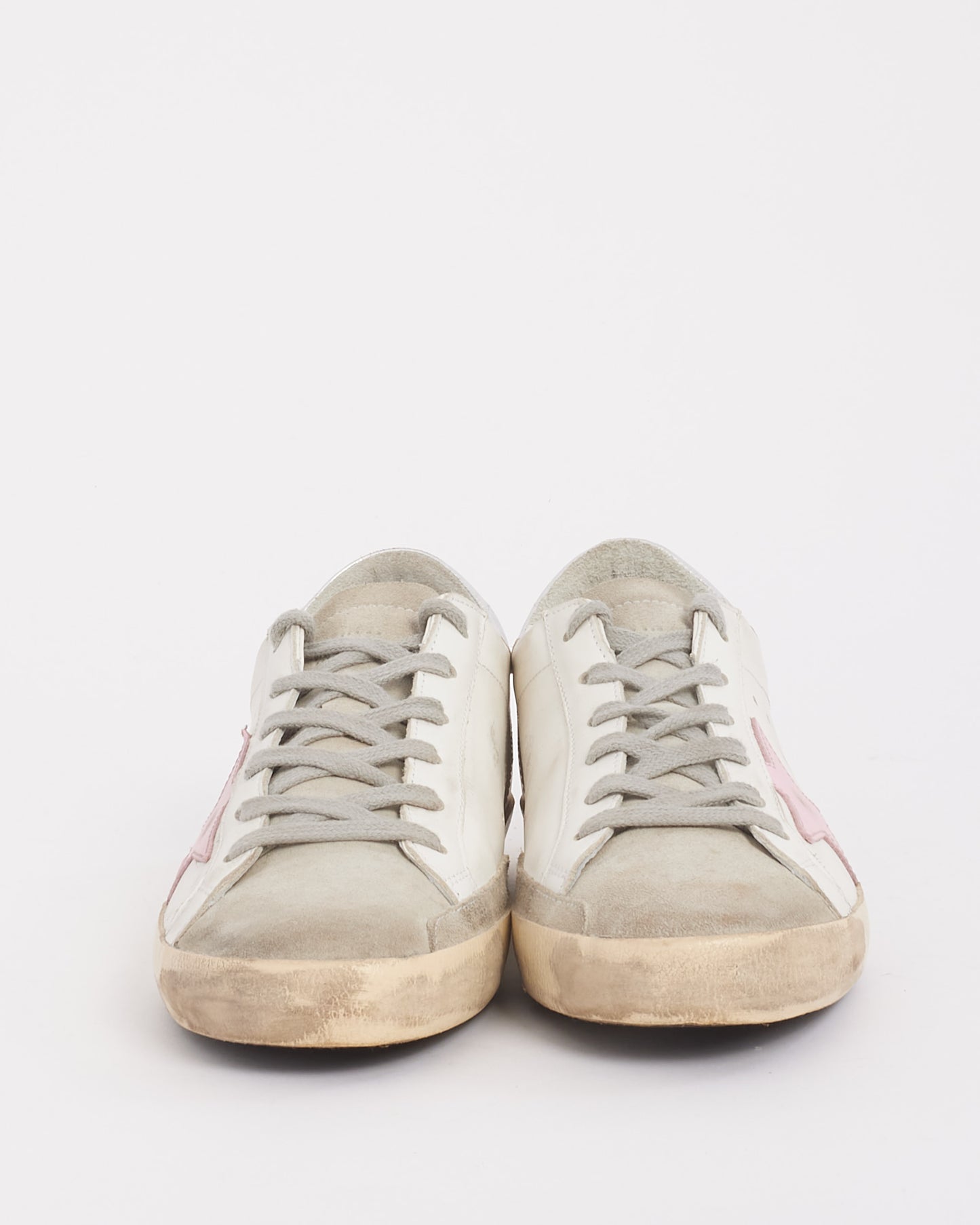 Golden Goose White Leather Super-Star Low Top Sneakers - 40