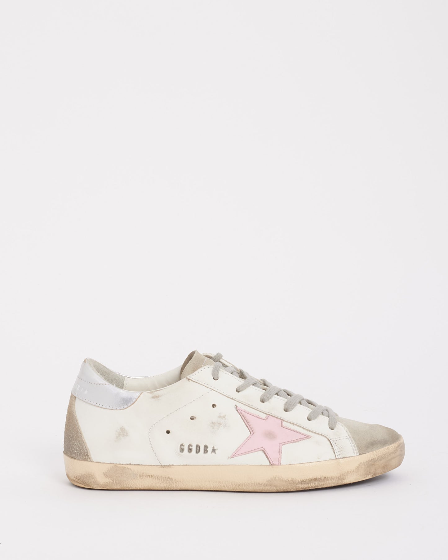 Golden Goose White Leather Super-Star Low Top Sneakers - 40