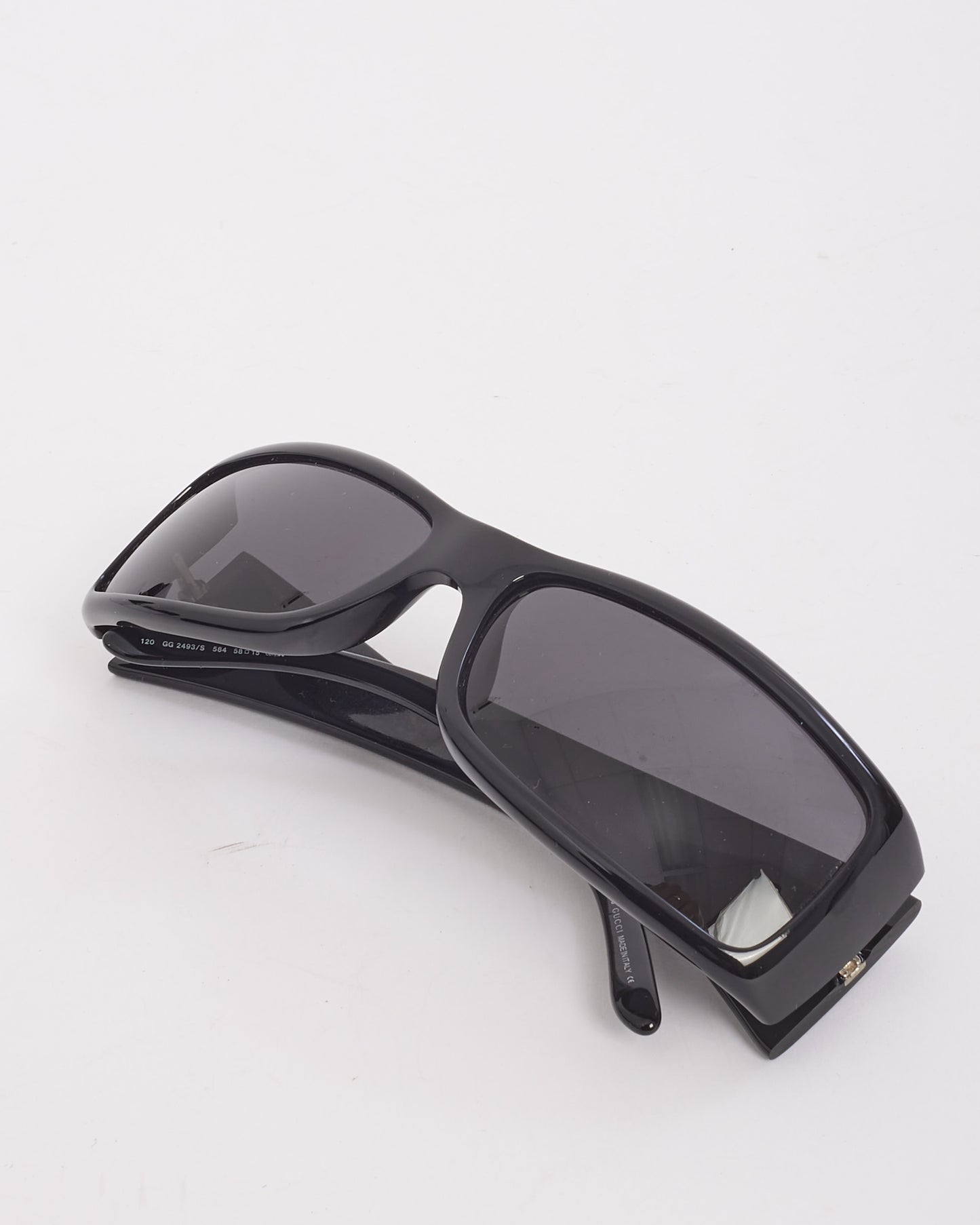 Gucci Black Acetate GG2493 Sheild Sunglasses