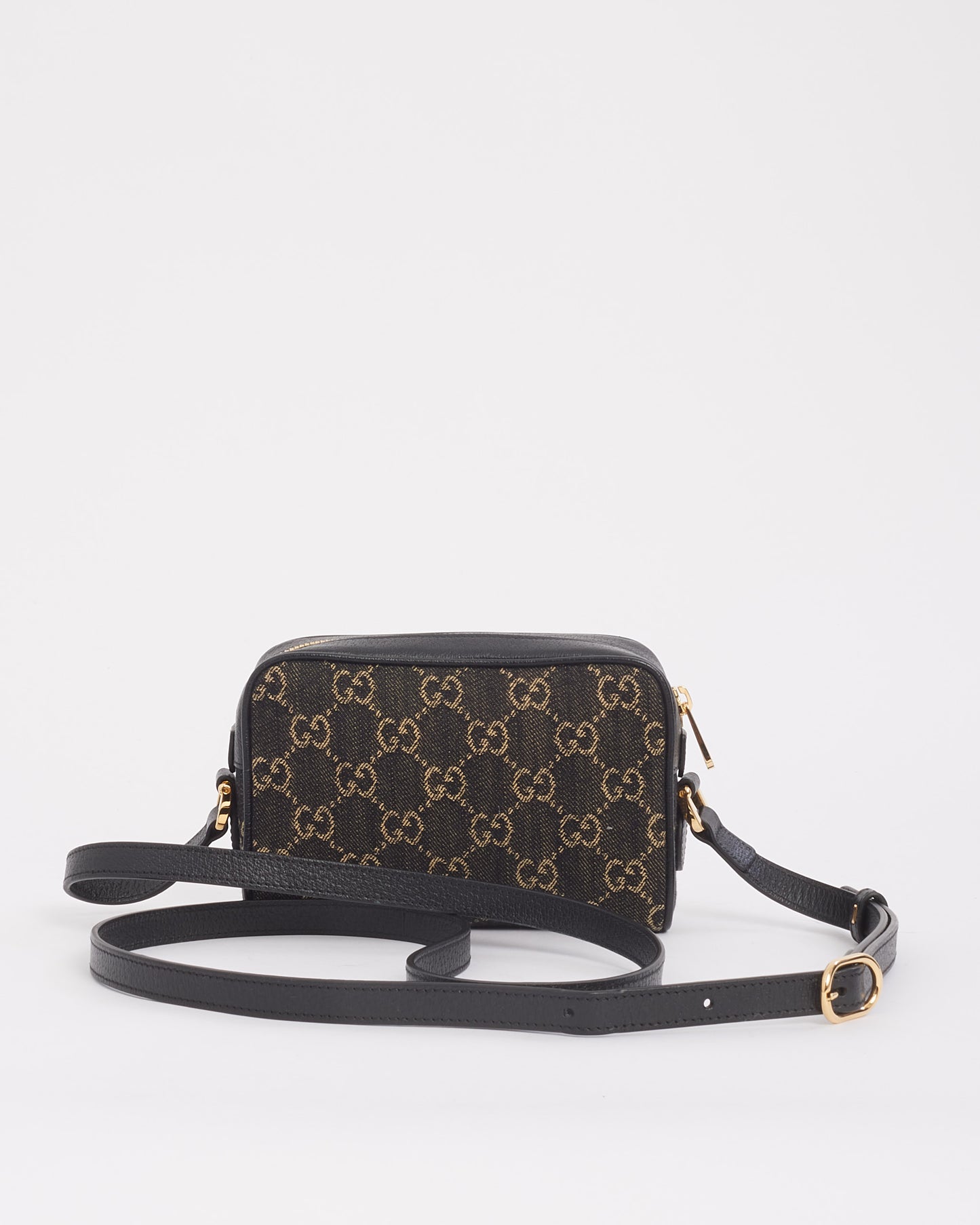 Gucci Black Denim Mini GG Ophidia Crossbody