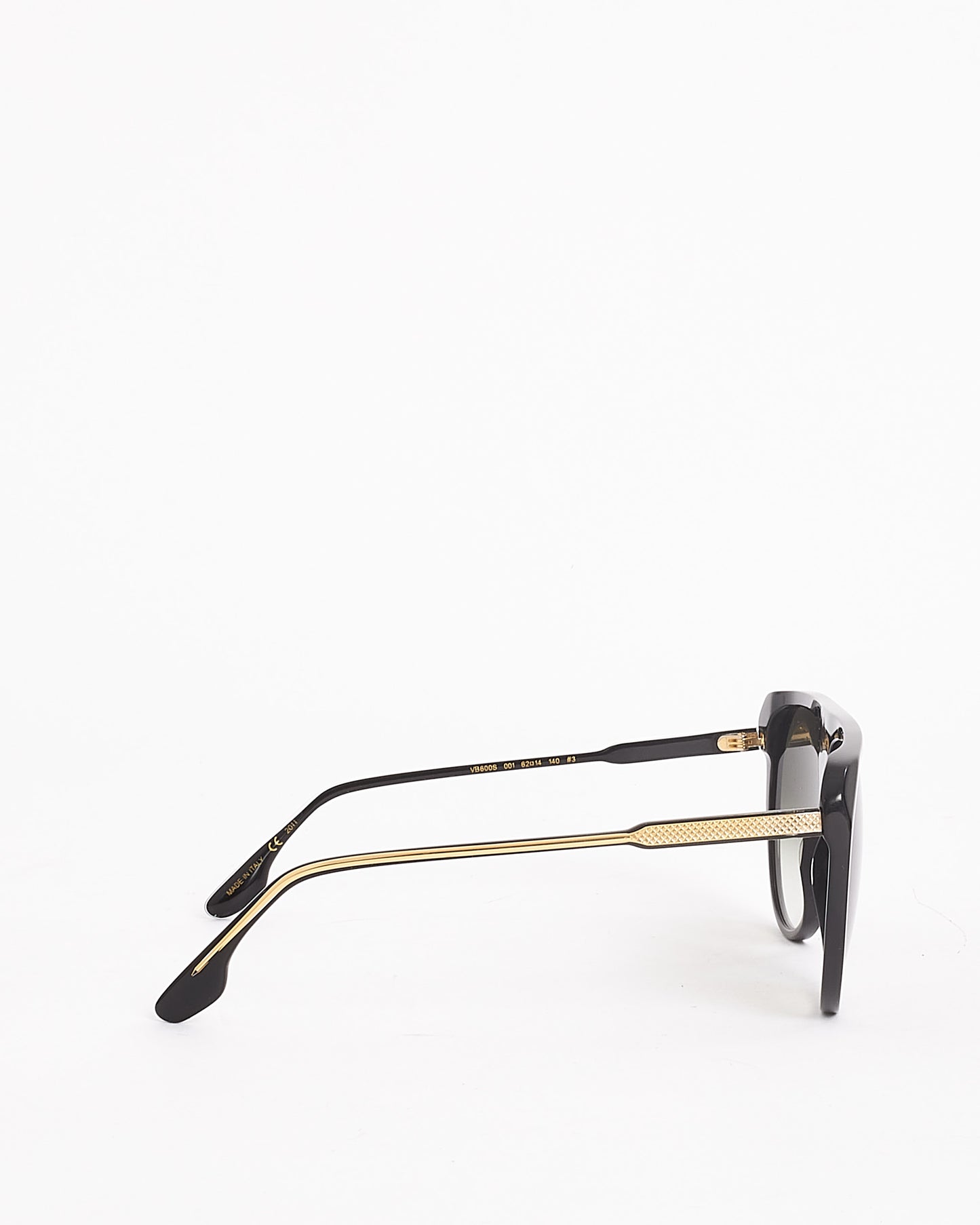 Victoria Beckham Black Flat Top Aviator VB600S Sunglasses