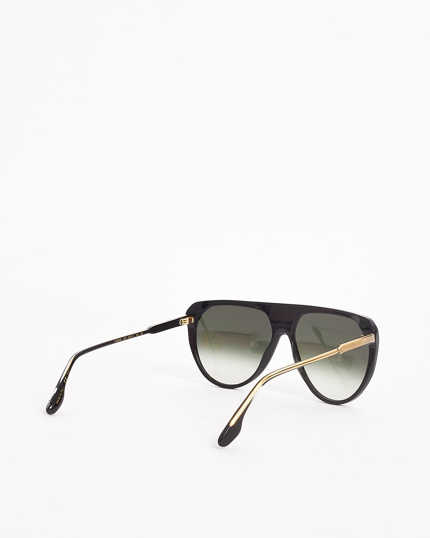 Victoria Beckham Black Flat Top Aviator VB600S Sunglasses