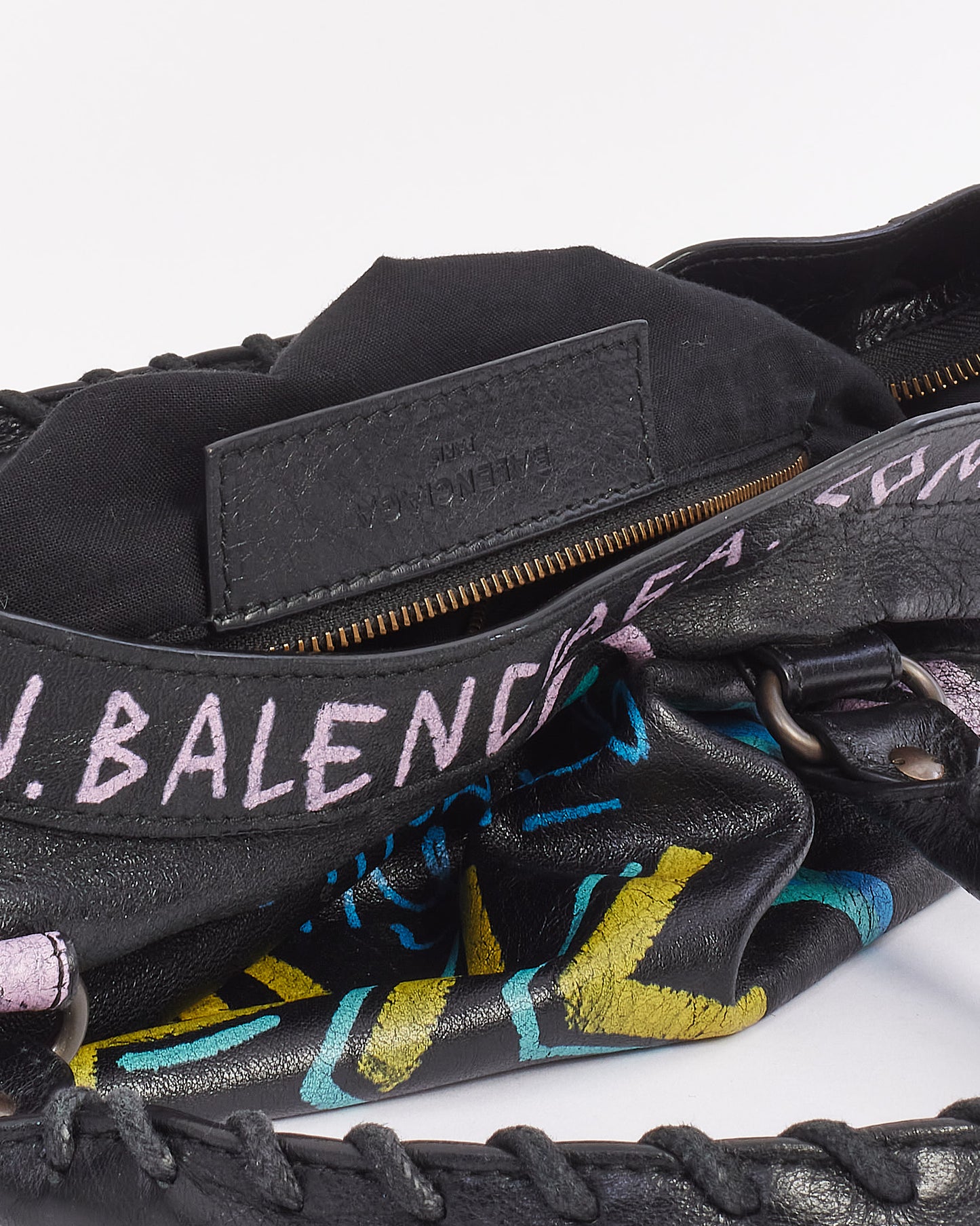 Balenciaga Sac Classic City Graffiti noir/multicuir