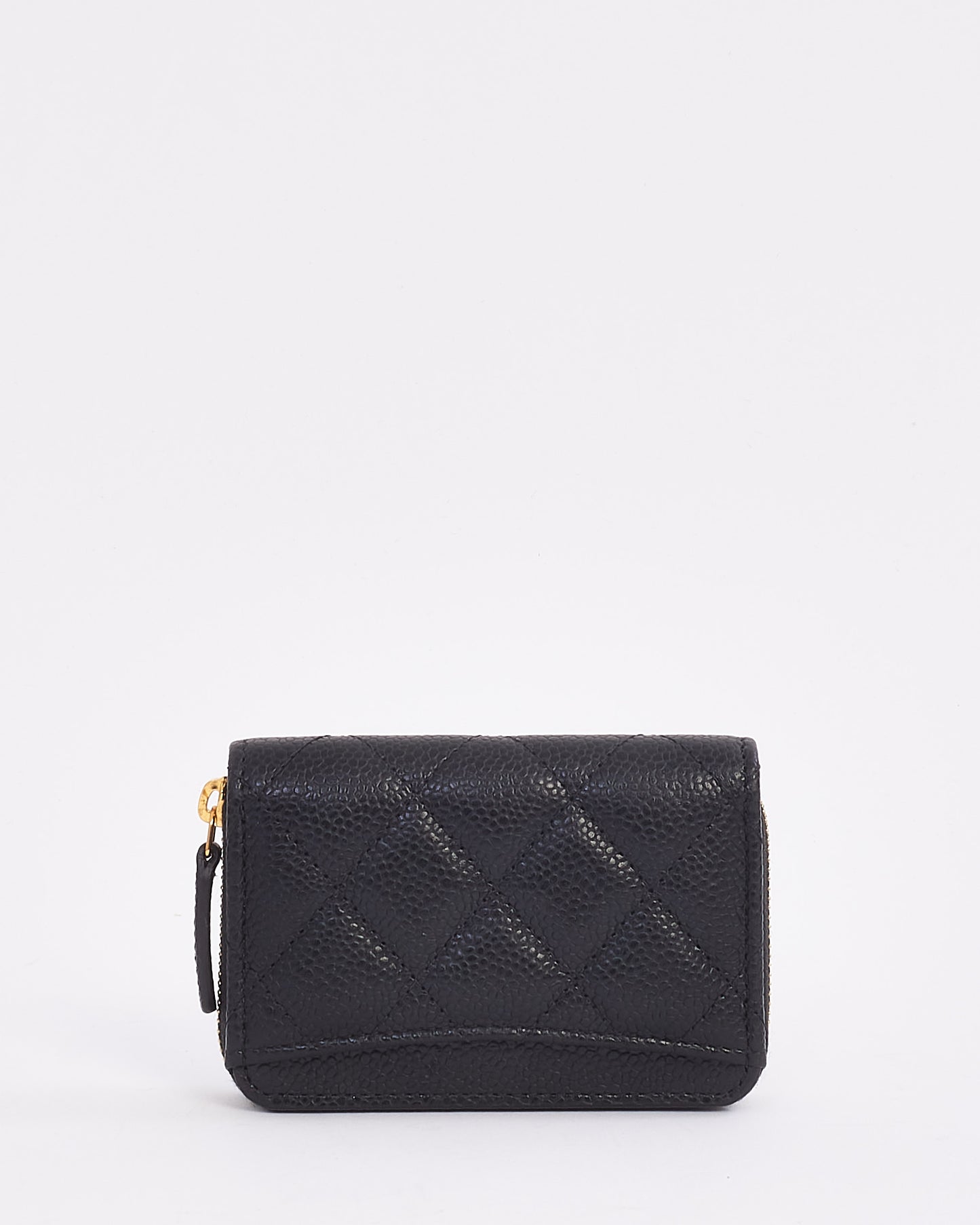 Chanel Black Caviar Leather Classic Zip Coin Case