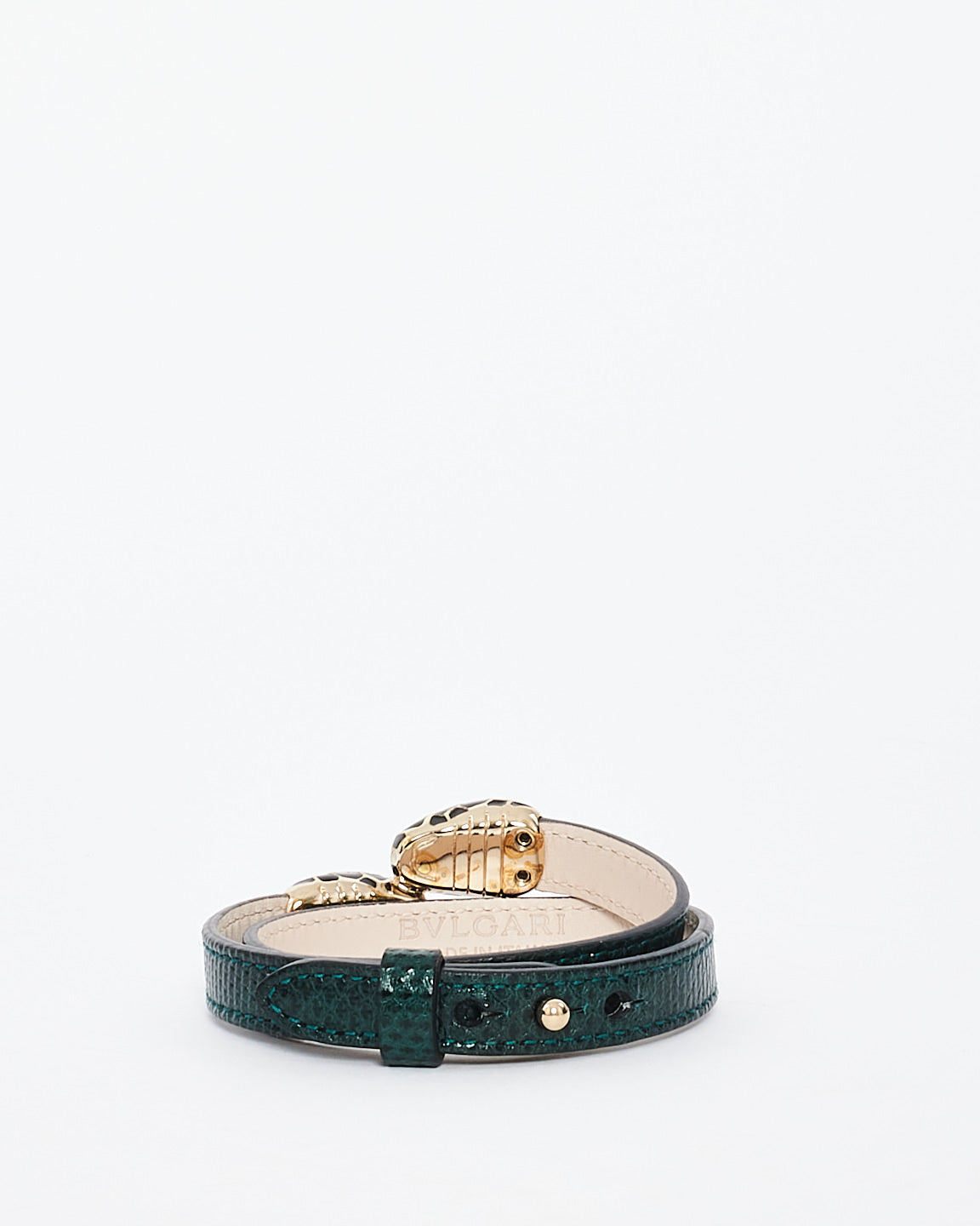 Bulgari Green Serpenti Double Head Bracelet - M