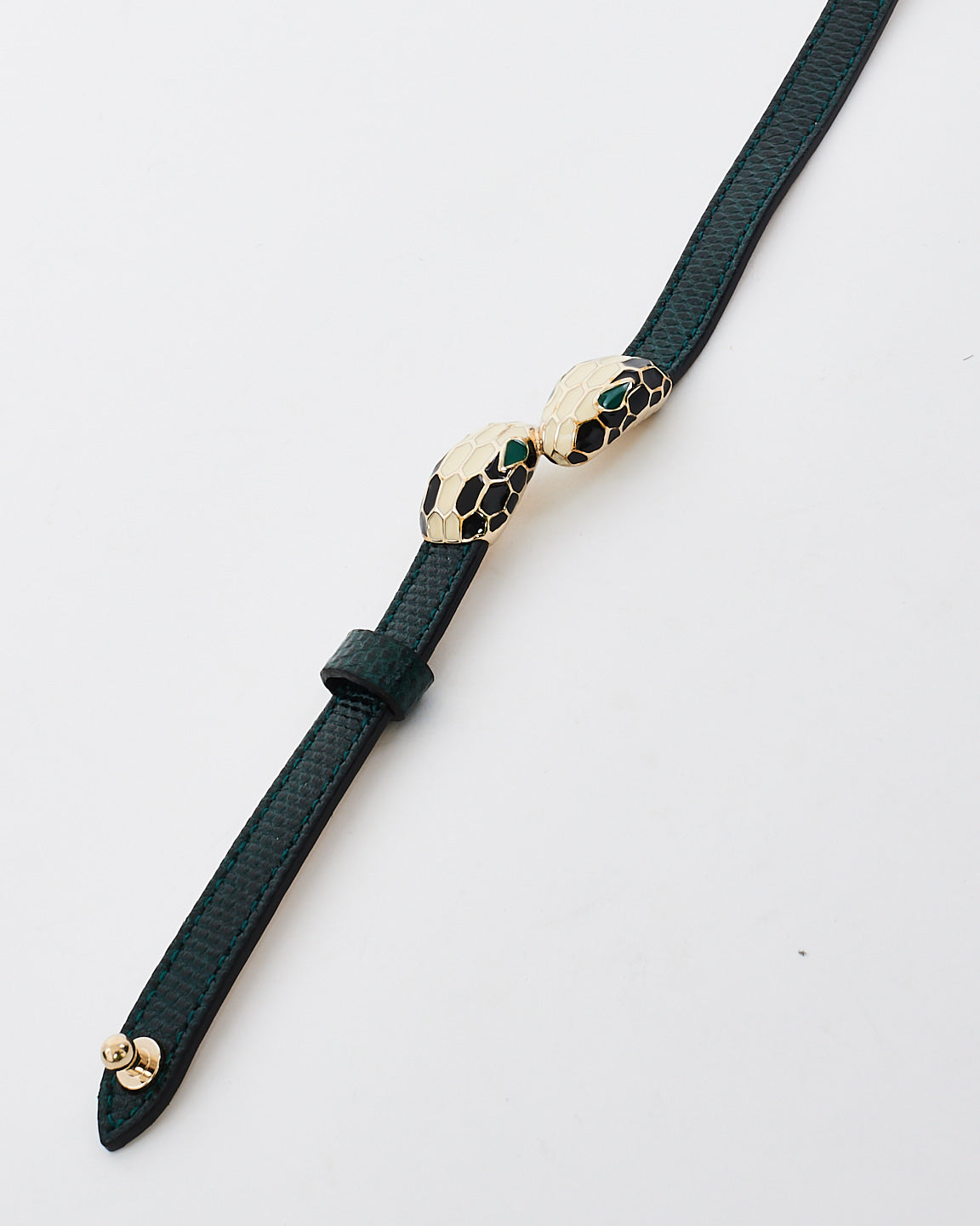 Bulgari Green Serpenti Double Head Bracelet - M