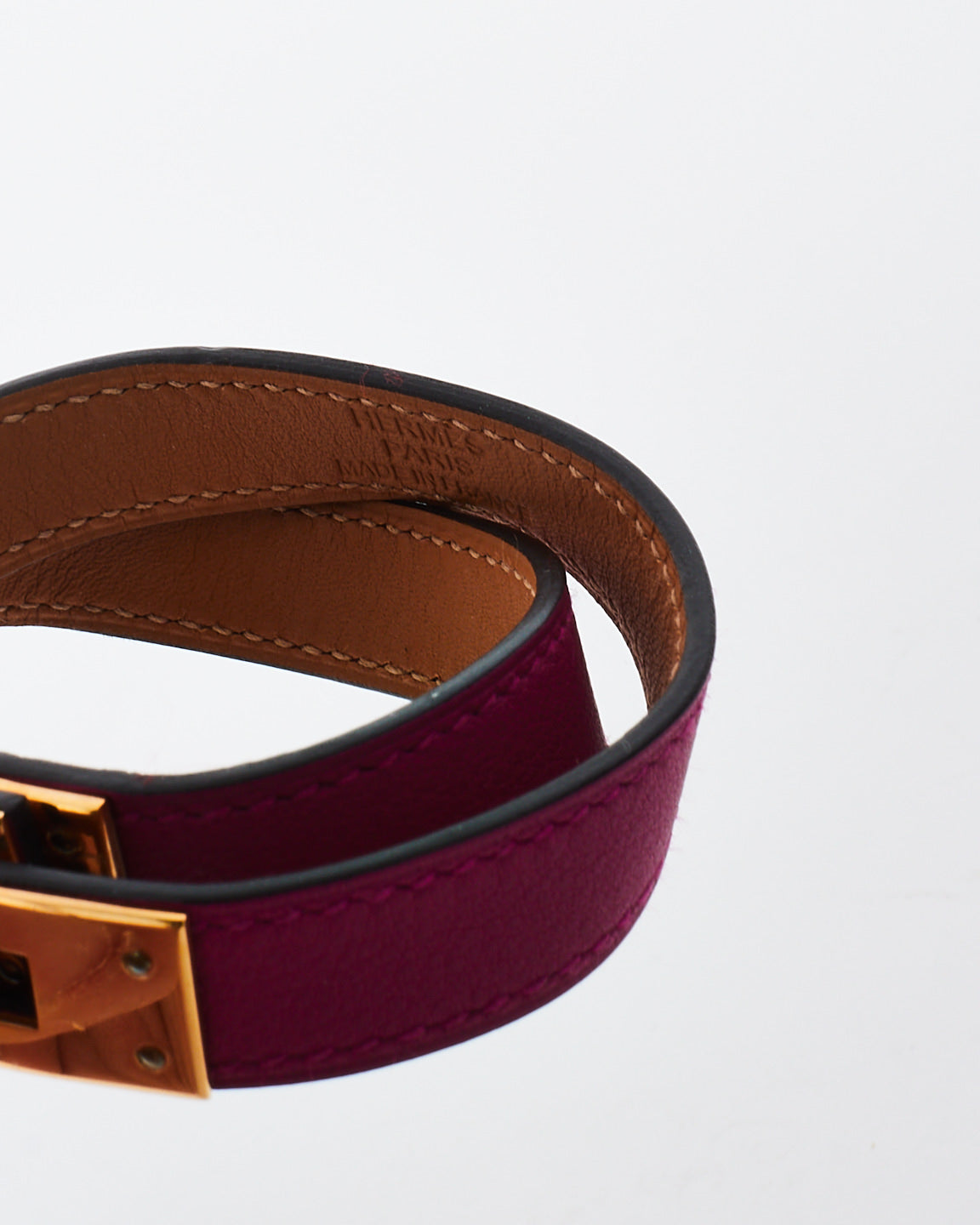 Hermès Fuchsia Swift Kelly Double Tour Bracelet - S