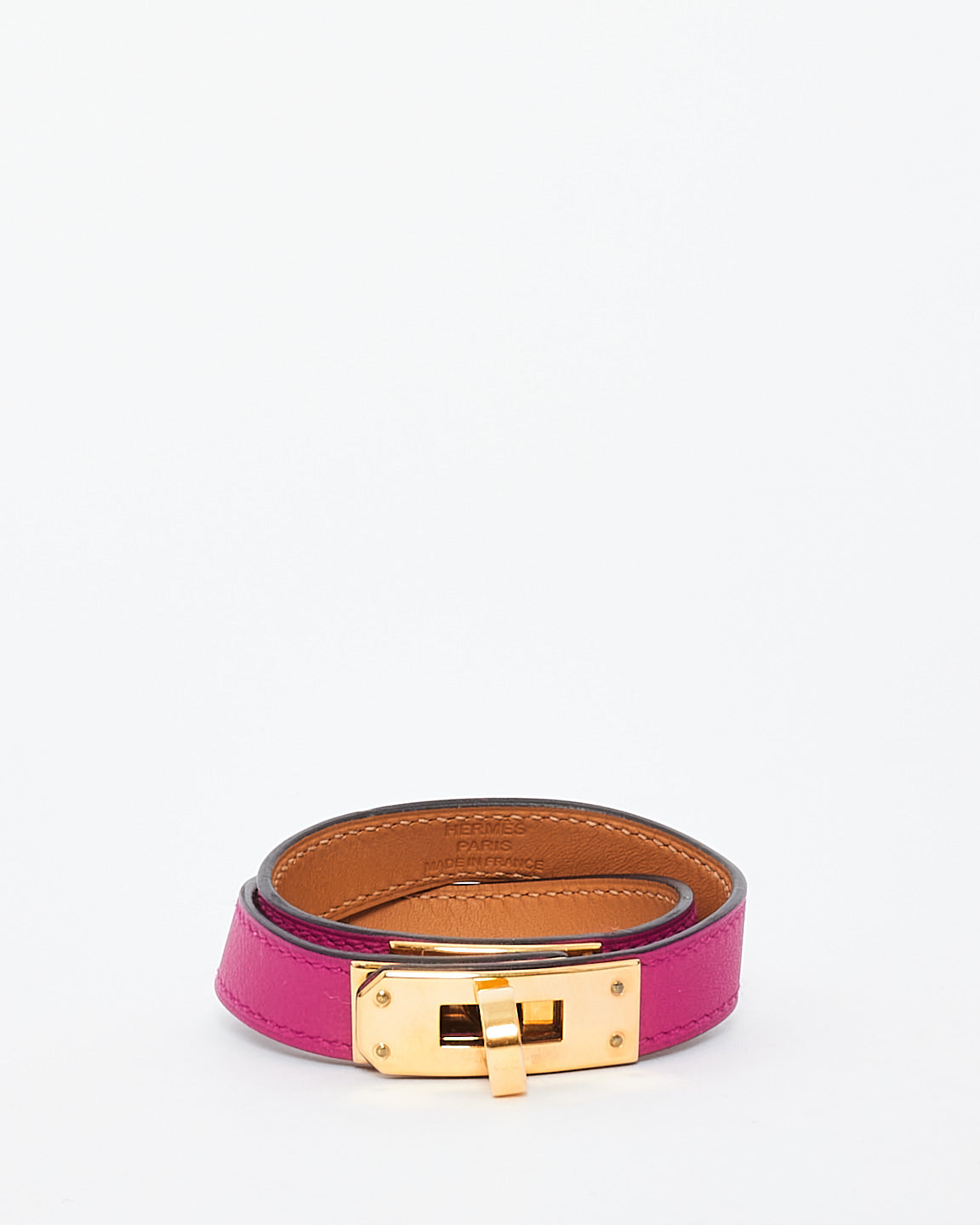 Hermès Fuchsia Swift Kelly Double Tour Bracelet - S