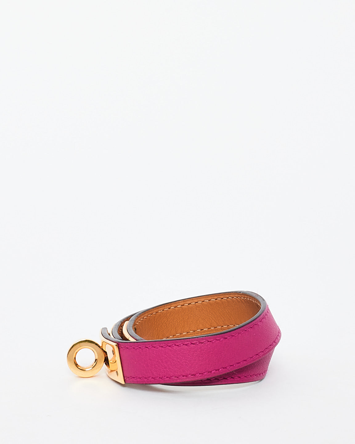 Hermès Fuchsia Swift Kelly Double Tour Bracelet - S