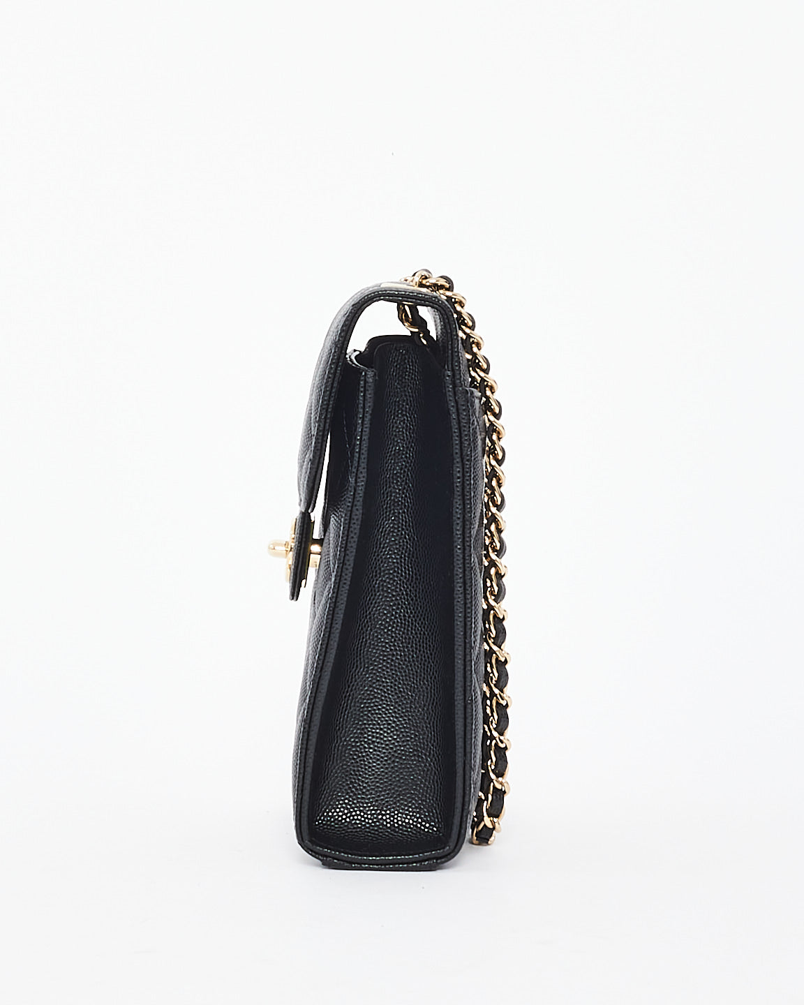 Chanel Black Caviar Quilted Classic Crossbody Phone Case