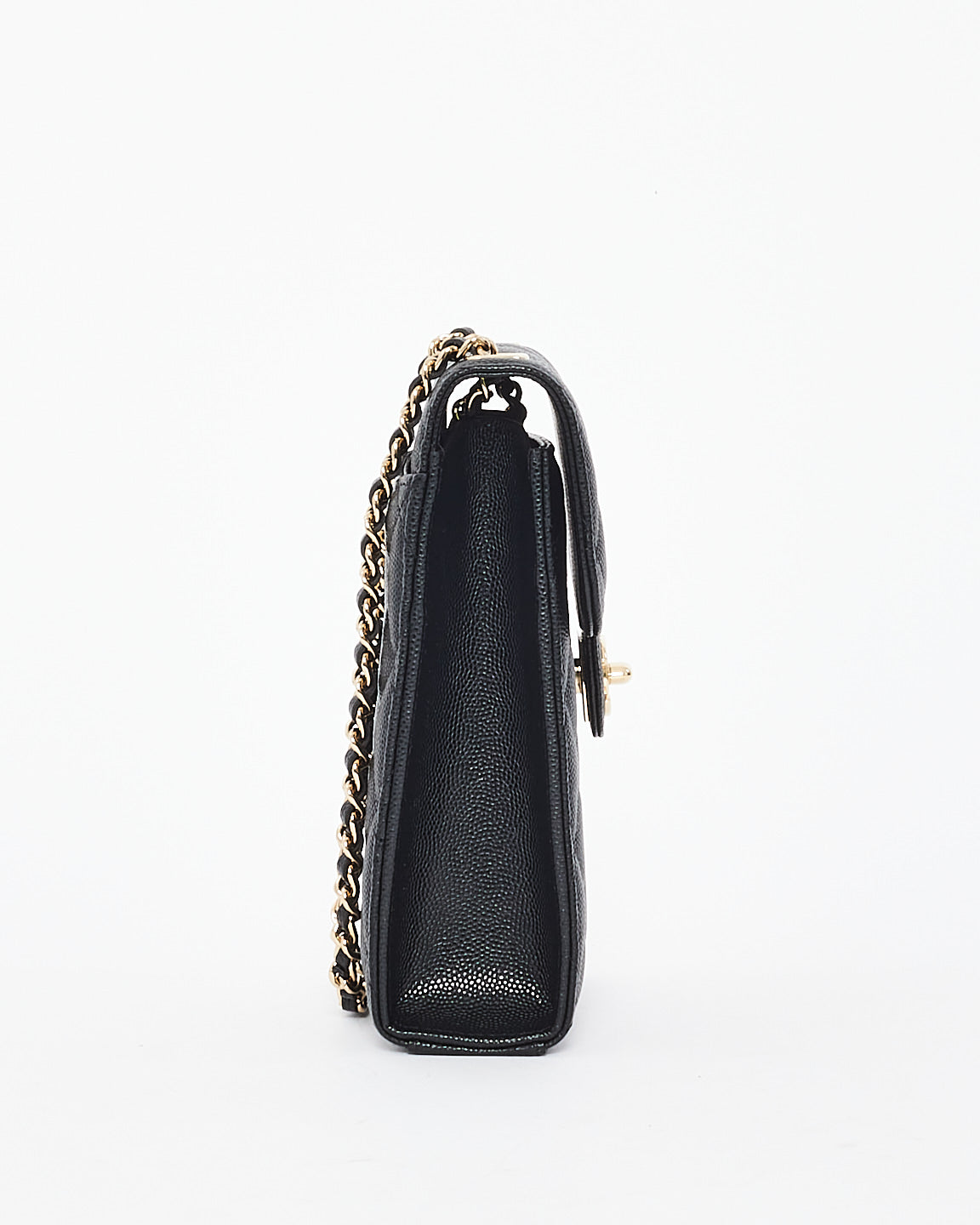 Chanel Black Caviar Quilted Classic Crossbody Phone Case