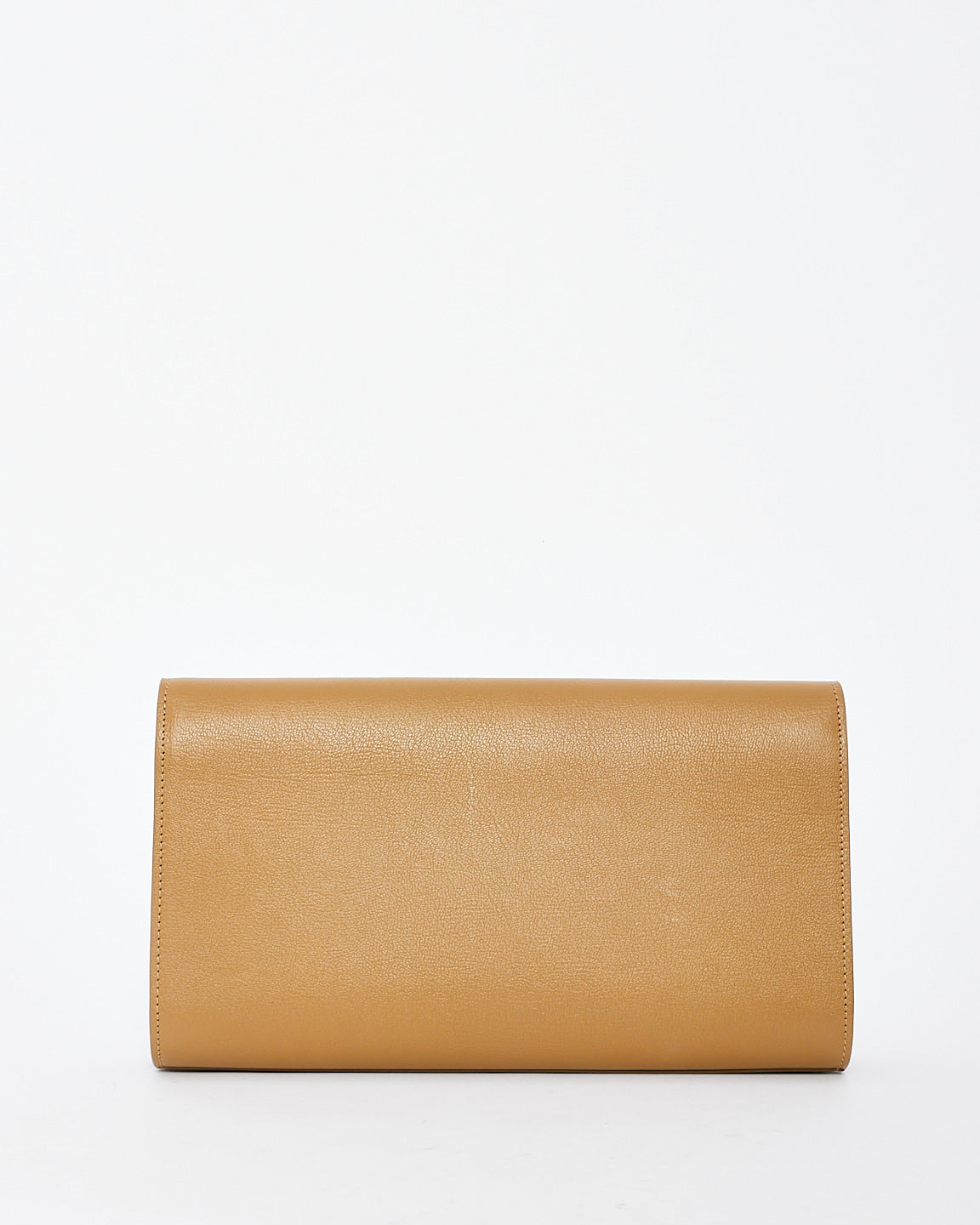 Saint Laurent Beige Calfskin Leather YSL Belle De Jour Clutch