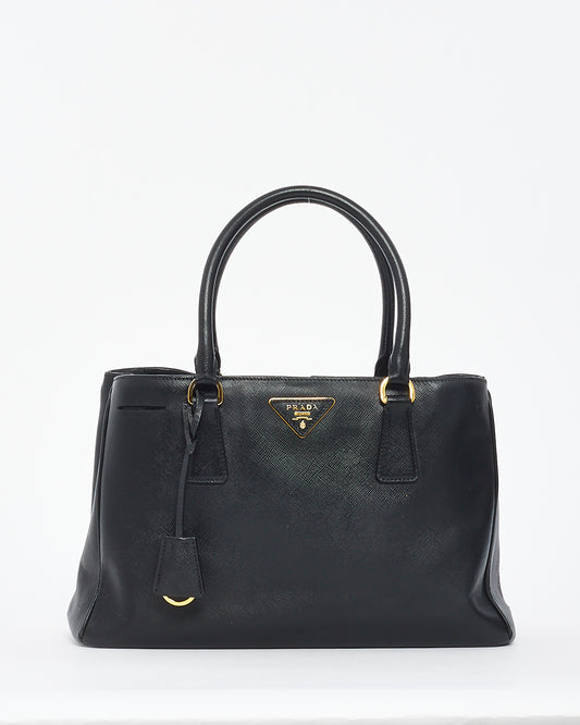 Prada Black Saffiano Leather Galleria Tote Bag