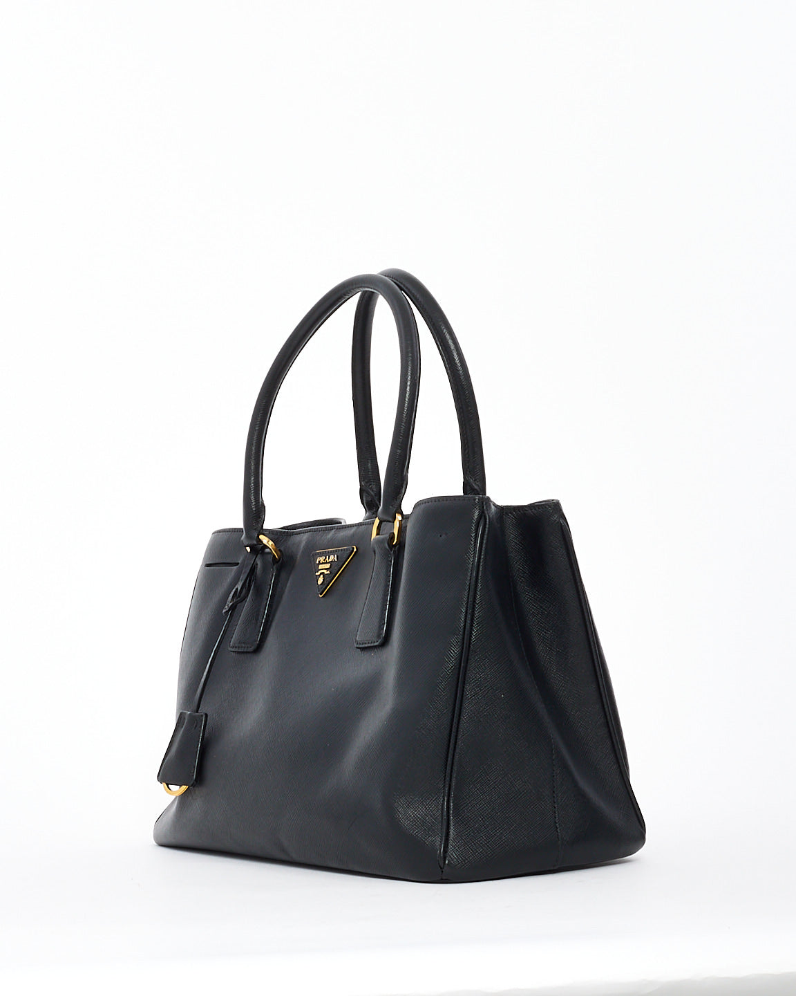 Prada Black Saffiano Leather Galleria Tote Bag